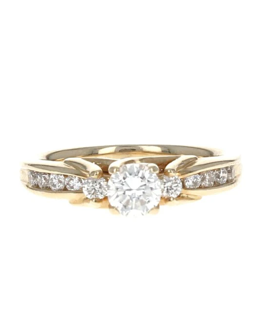 0.40ct I1, H Round Diamond Engagement Ring in 14K Yellow Gold - Image 2