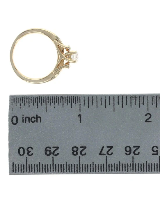 0.40ct I1, H Round Diamond Engagement Ring in 14K Yellow Gold - Image 3