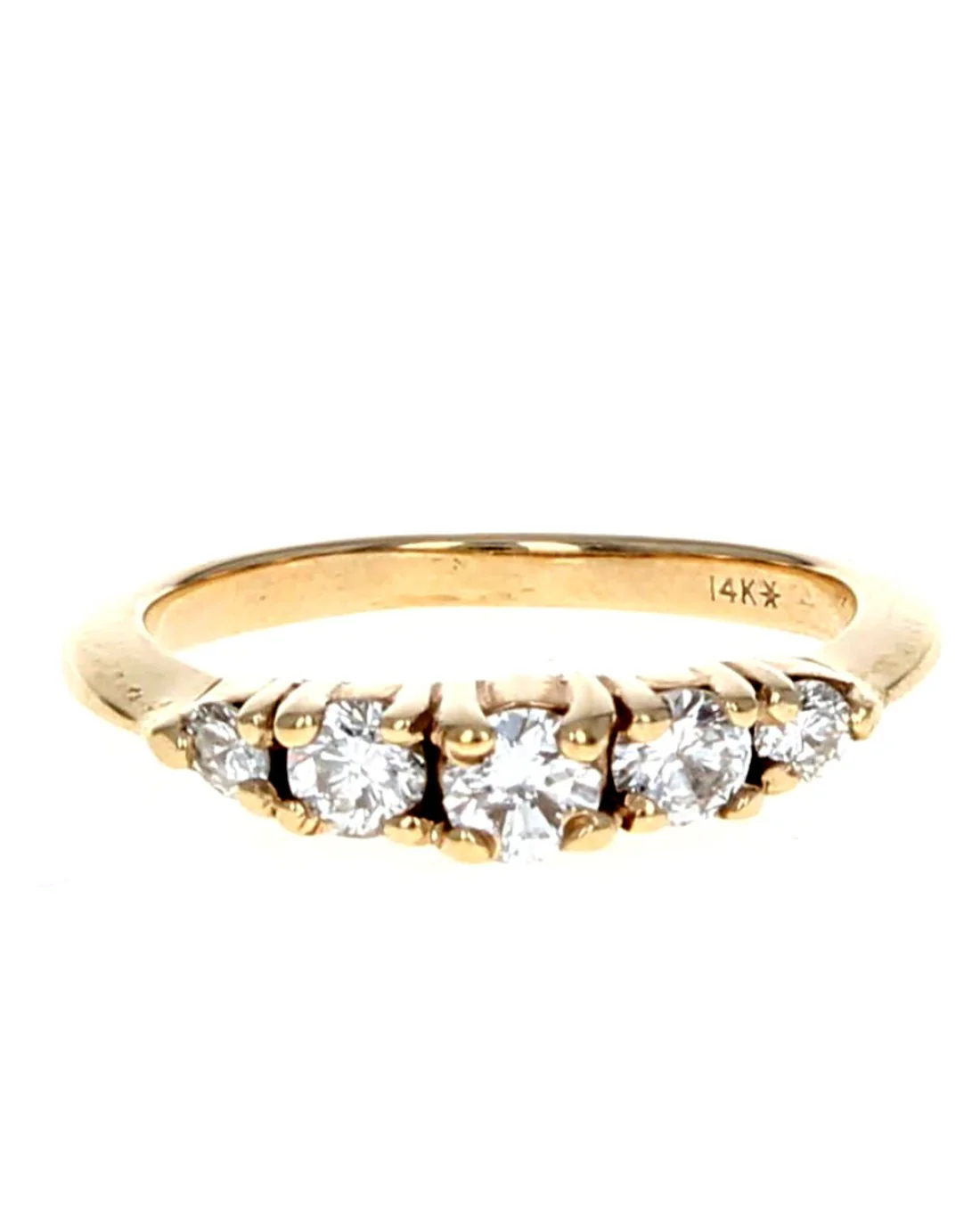 0.40ctw Diamond Band/ Ring in 14K Yellow Gold SZ 4 - Image 2