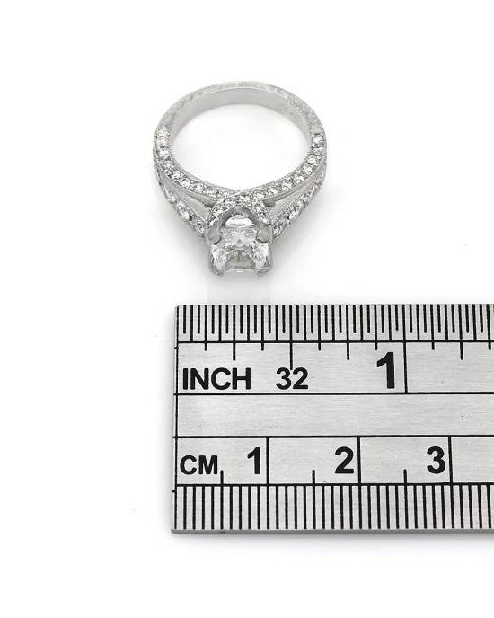 1.72ct VS2, G GIA Certified Cushion Cut Diamond Engagement Ring in Platinum - Image 3