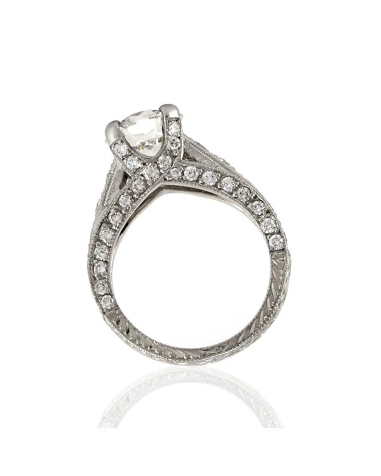 1.72ct VS2, G GIA Certified Cushion Cut Diamond Engagement Ring in Platinum - Image 4