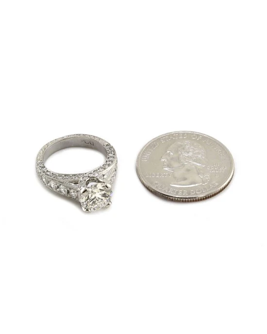 1.72ct VS2, G GIA Certified Cushion Cut Diamond Engagement Ring in Platinum - Image 5