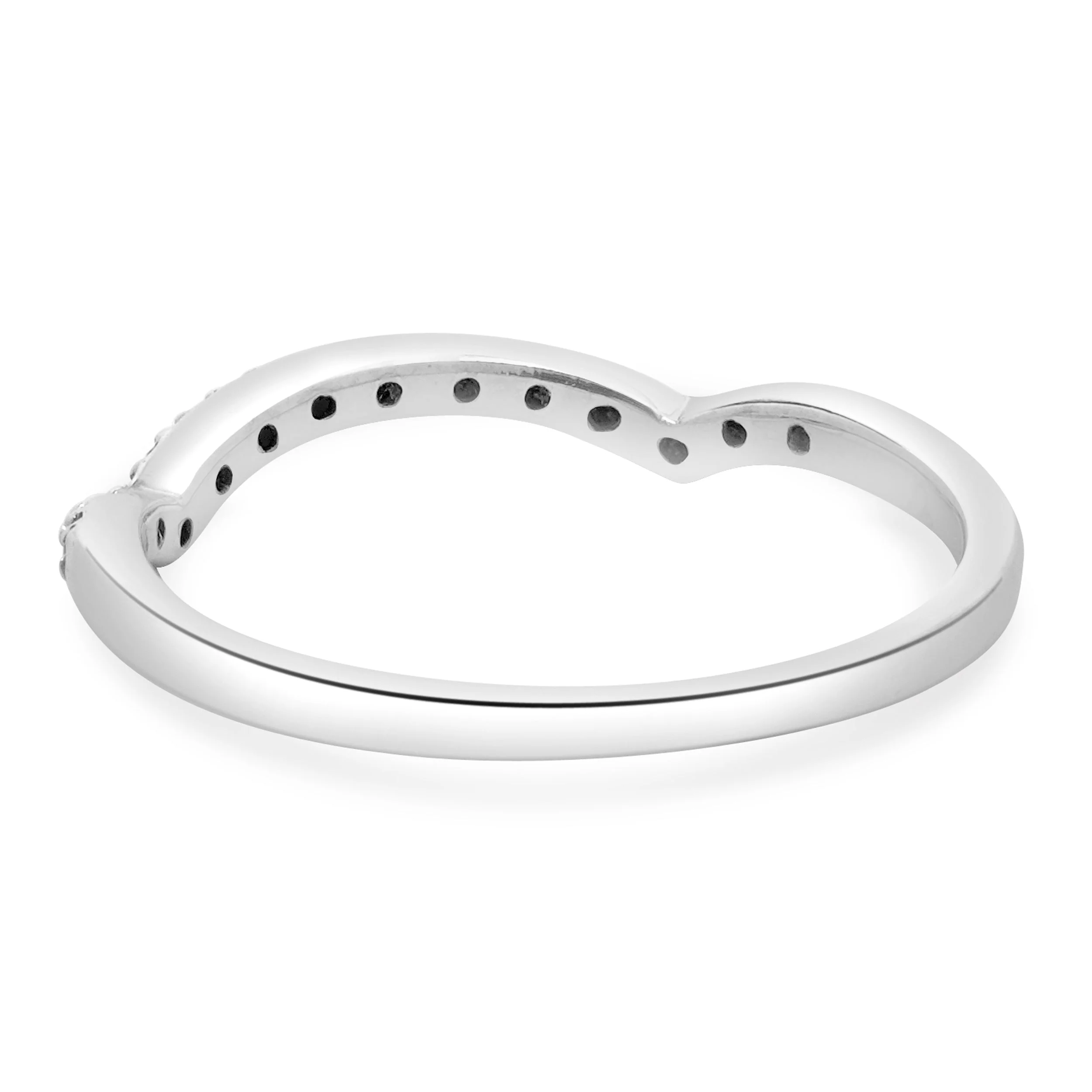 10 Karat White Gold Diamond Contour Band - Image 3