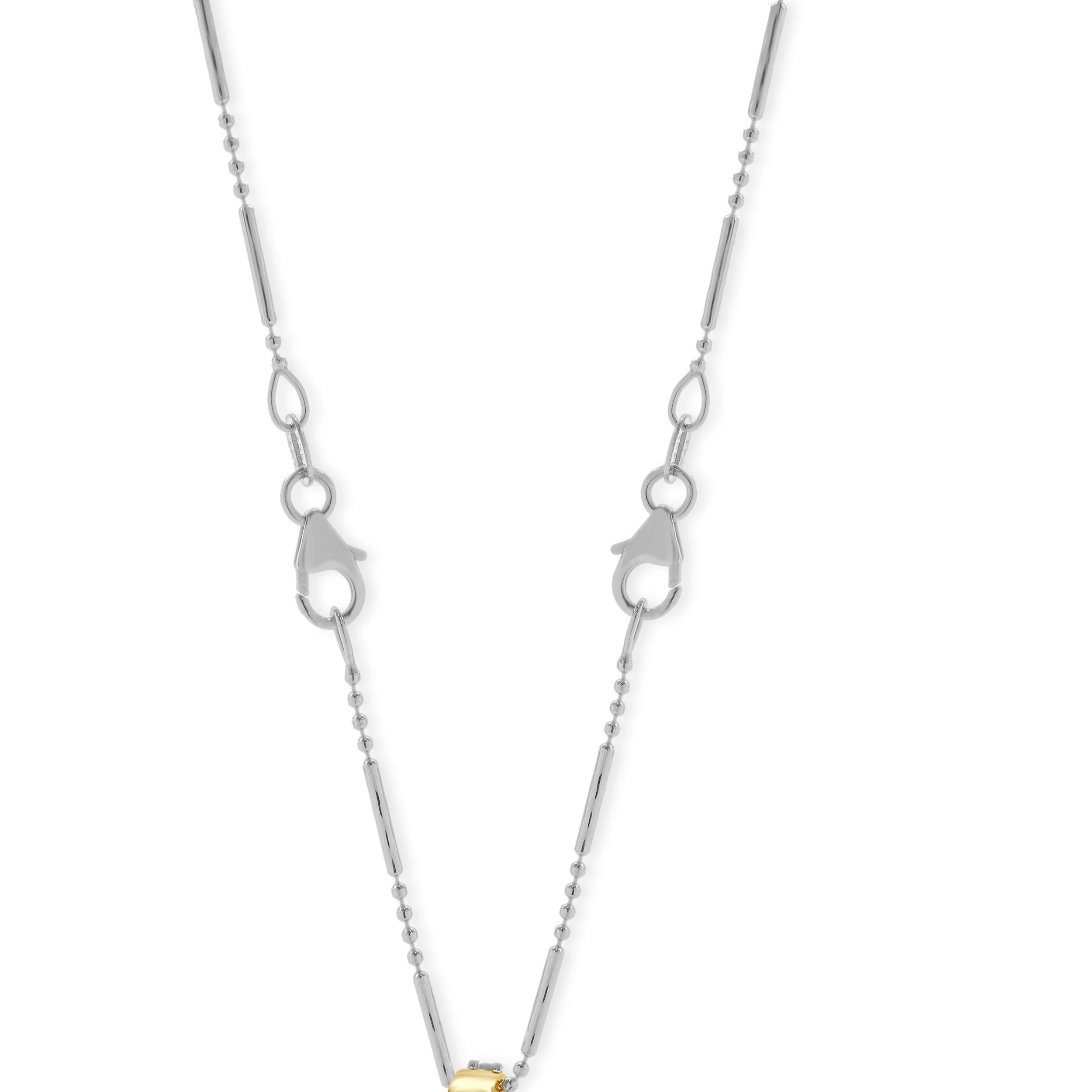 14 Karat Two Tone Multi-Gemstone and Diamond Circle Pendant Necklace - Image 4