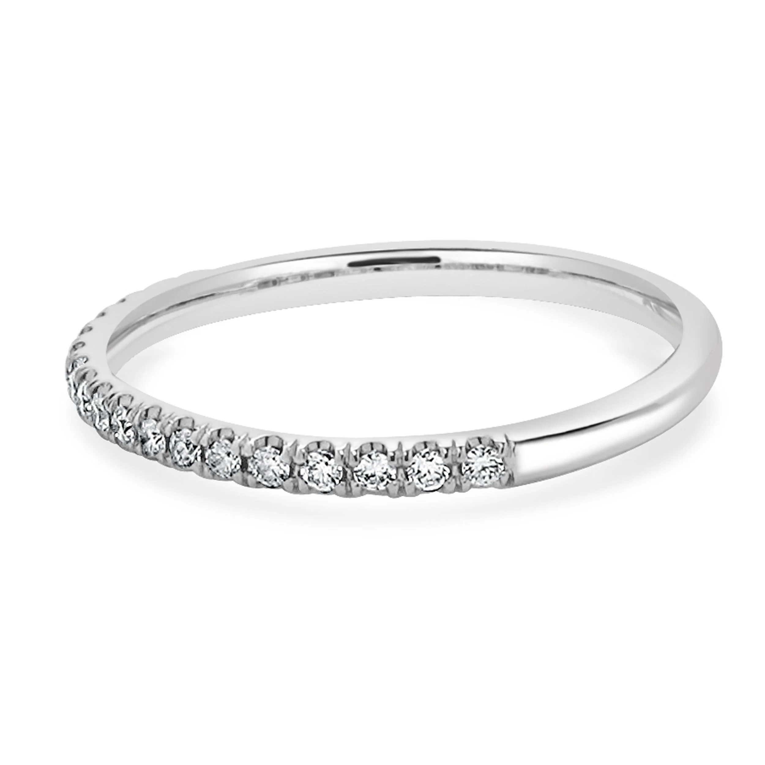 14 Karat White Diamond Band - Image 2