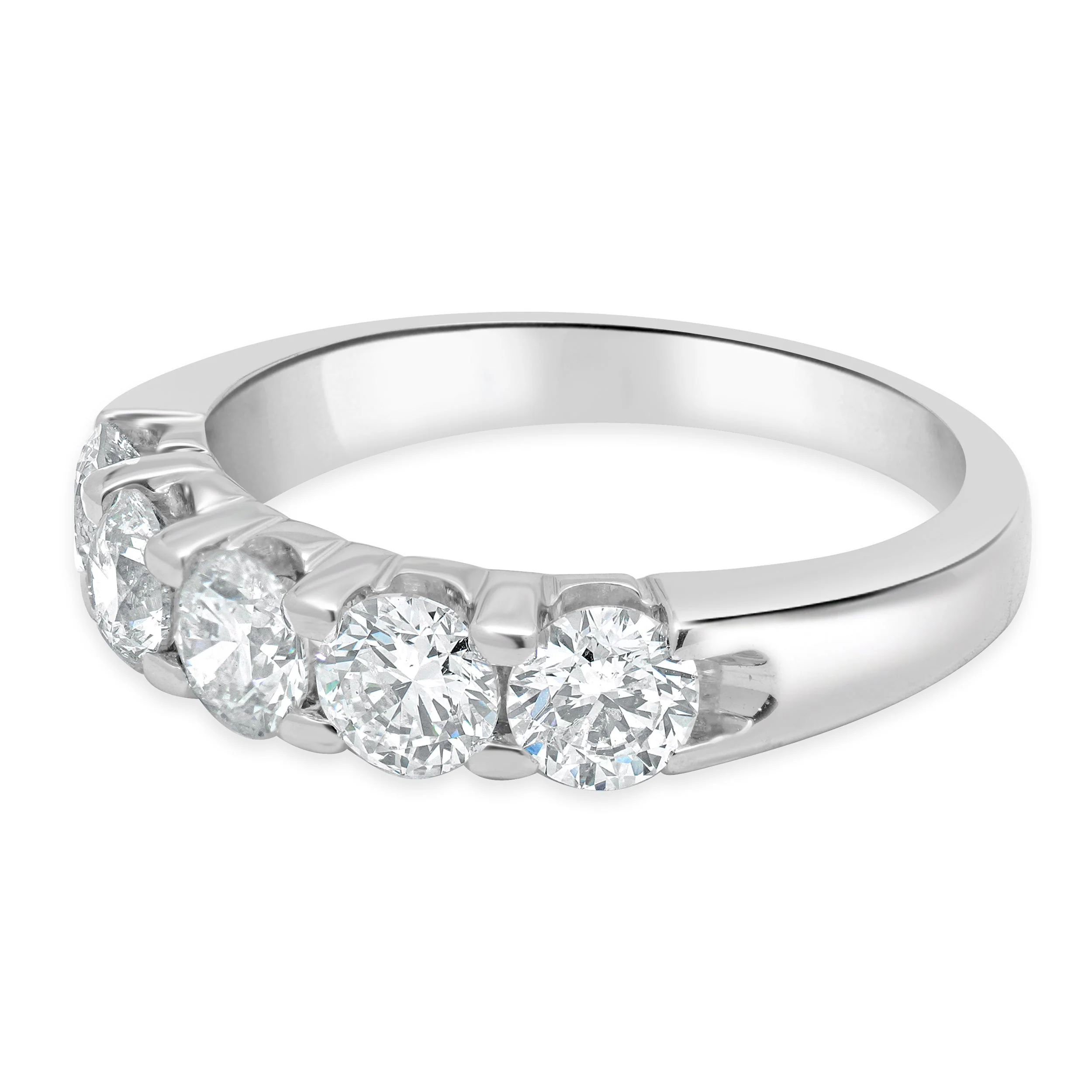 14 Karat White Gold 5 Diamond Band - Image 2