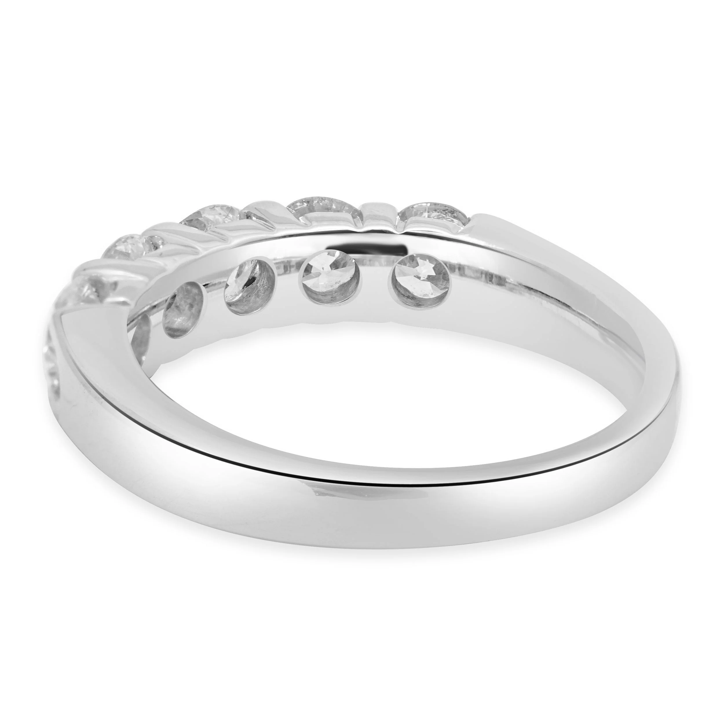 14 Karat White Gold 5 Diamond Band - Image 4