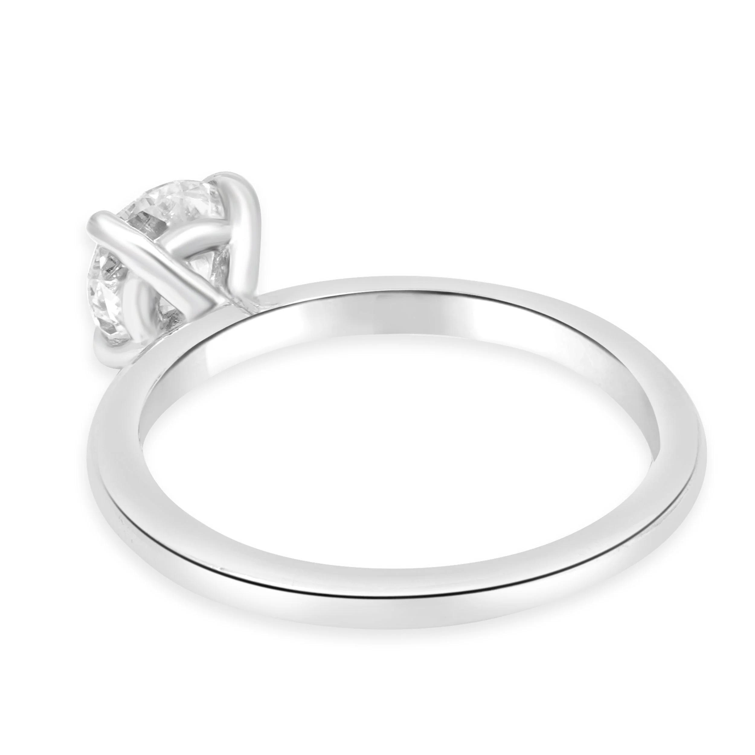 14 Karat White Gold and 4-Prong Set Round Brilliant Cut Diamond Solitaire Engagement Ring - Image 4