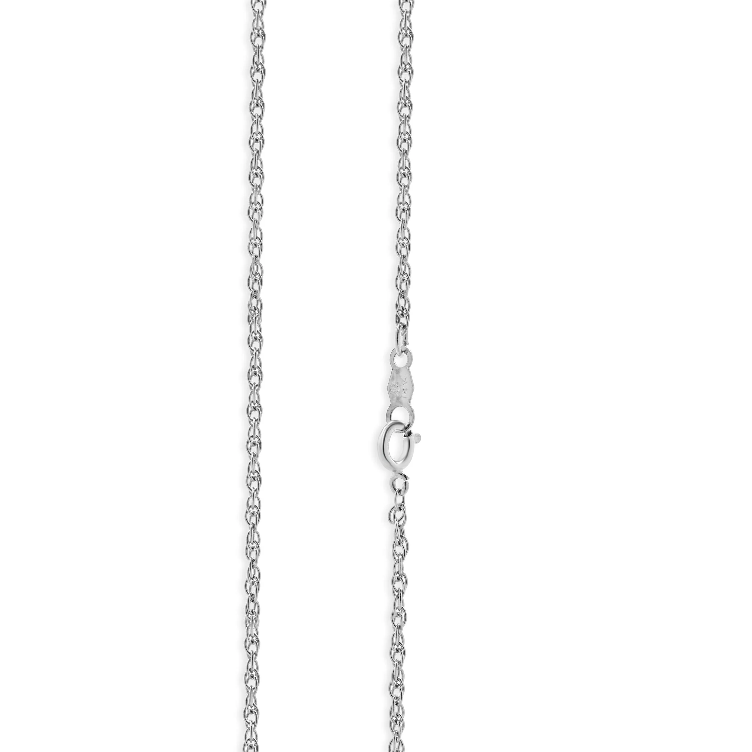 14 Karat White Gold Bezel Set Diamond Necklace - Image 4