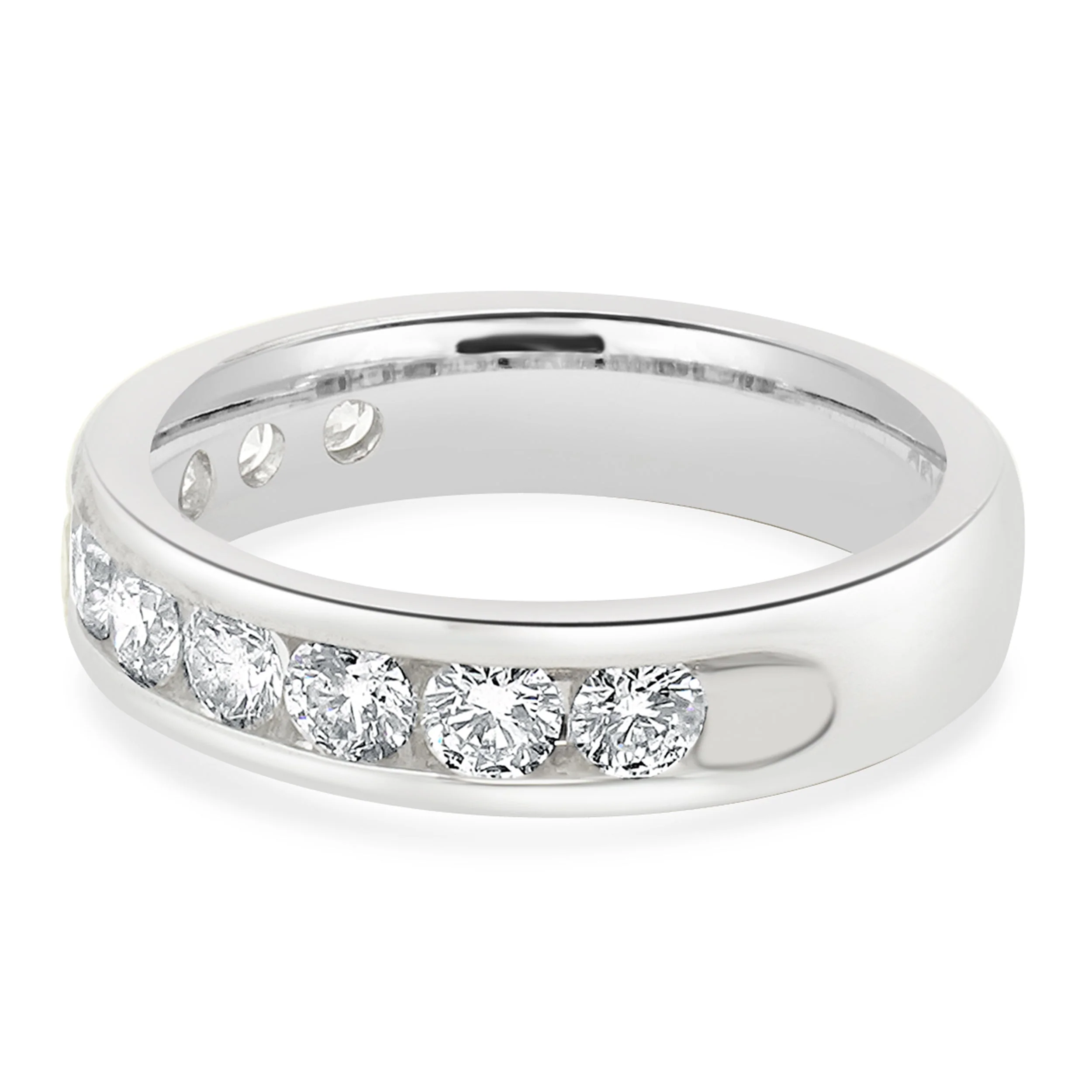 14 Karat White Gold Channel Set Diamond Band - Image 2