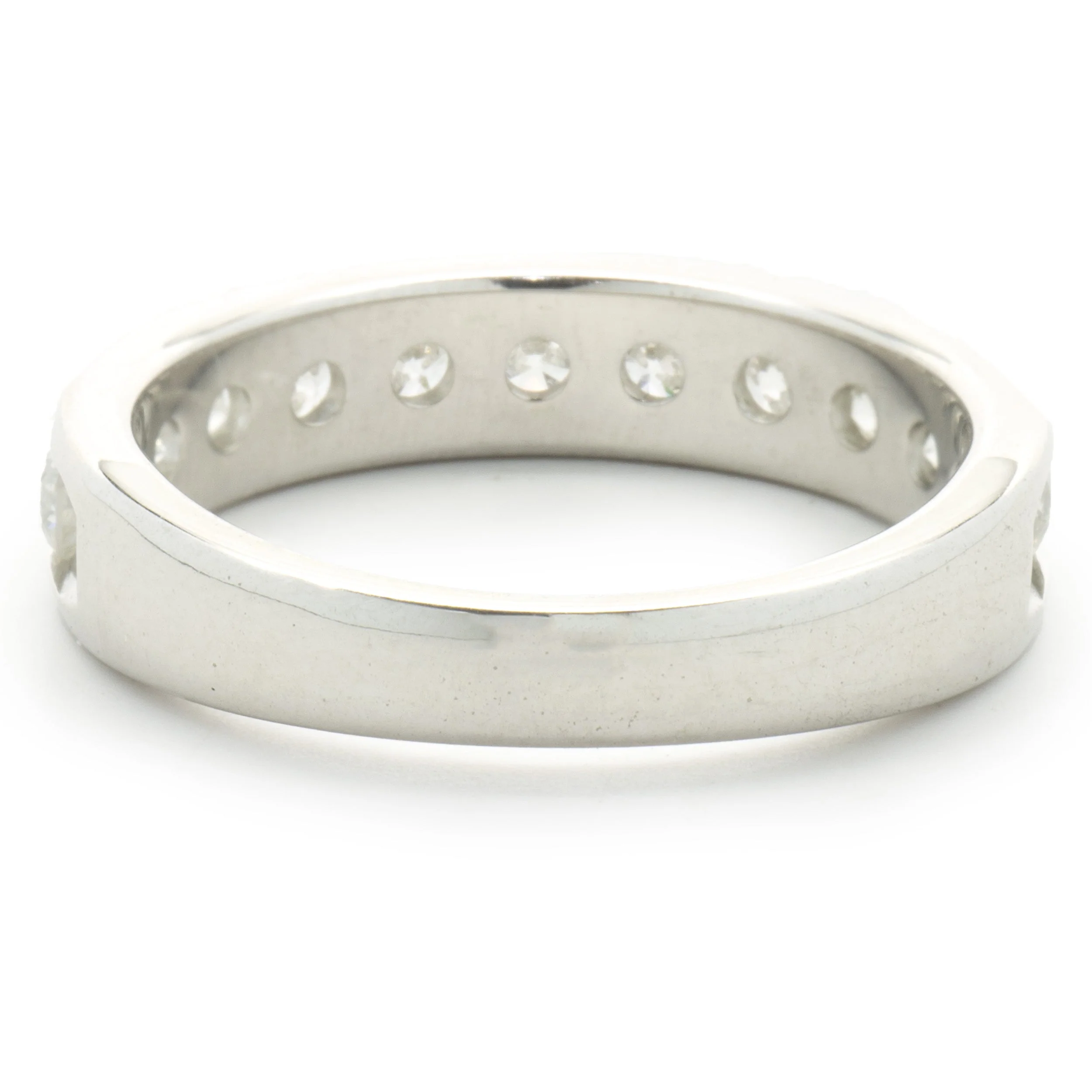 14 Karat White Gold Channel Set Diamond Band - Image 3