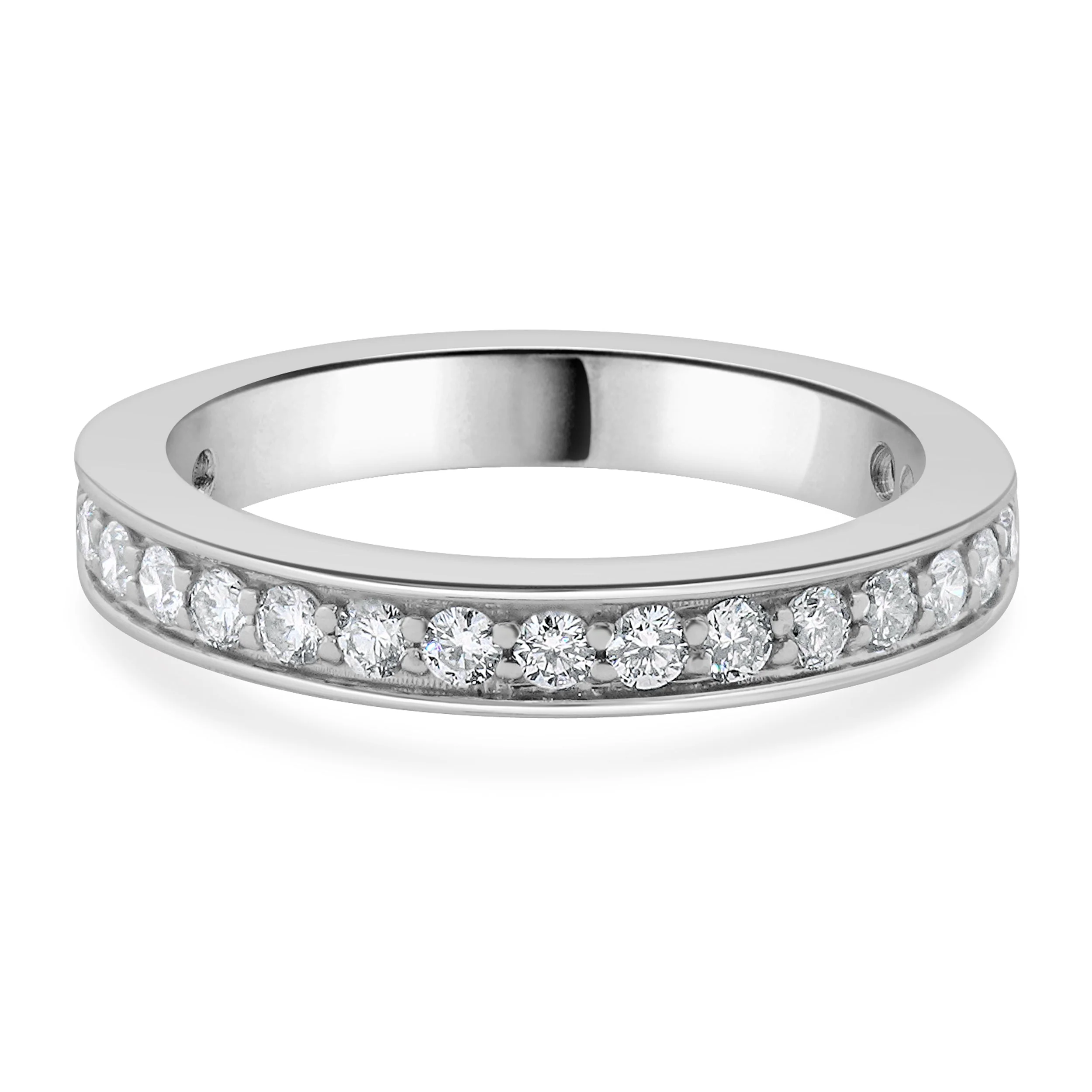 14 Karat White Gold Channel Set Diamond Eternity Band
