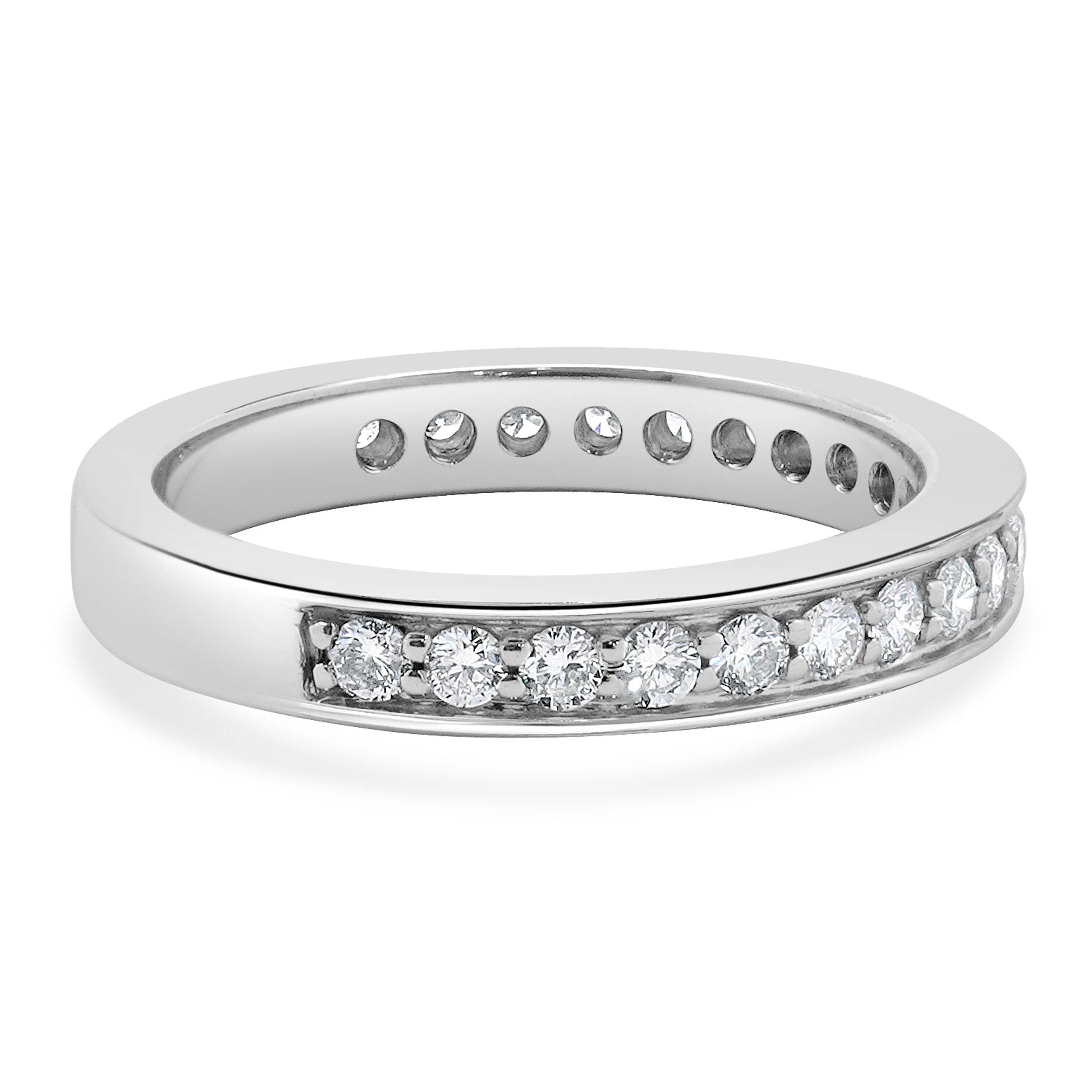 14 Karat White Gold Channel Set Diamond Eternity Band - Image 4