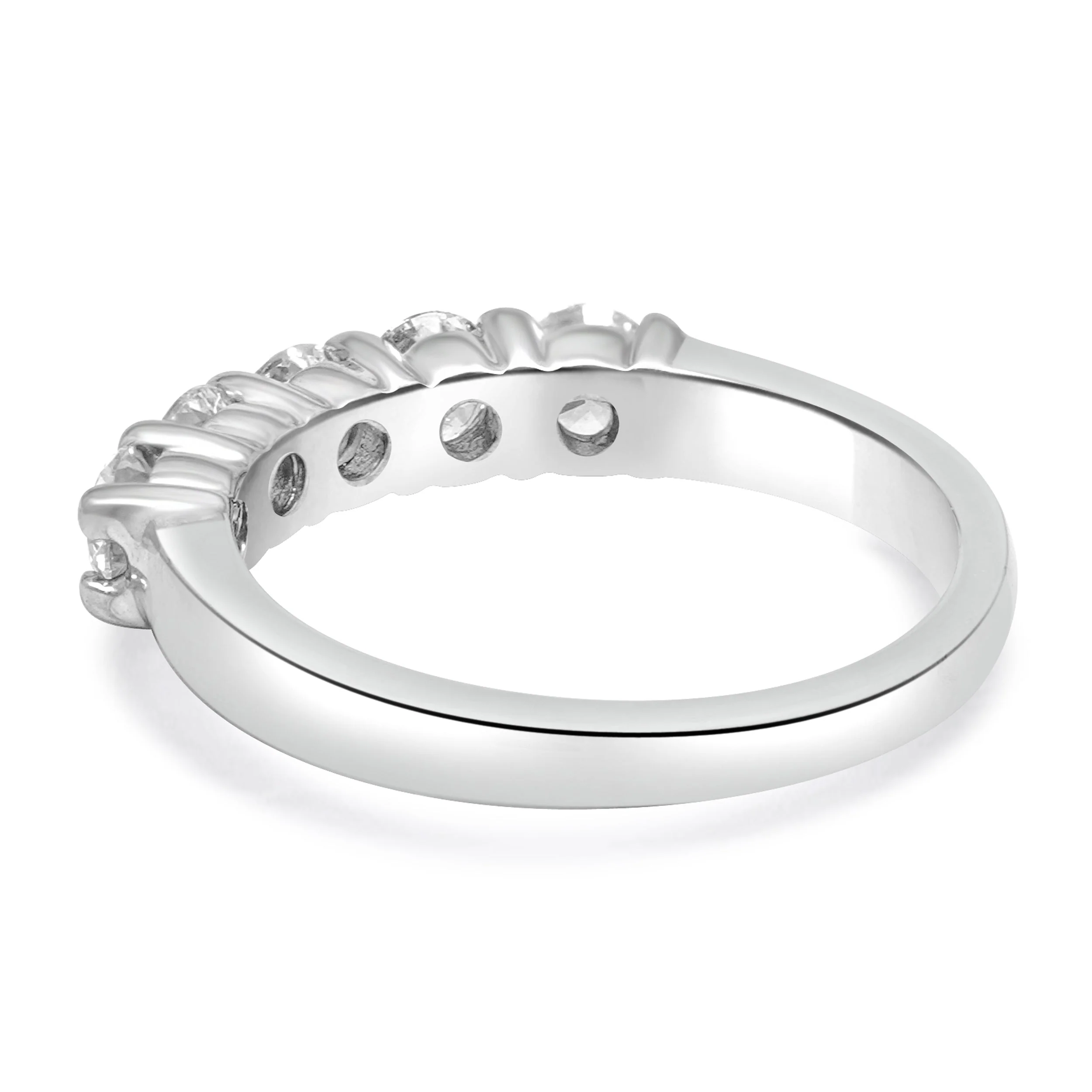 14 Karat White Gold Diamond 5 Stone Band - Image 3
