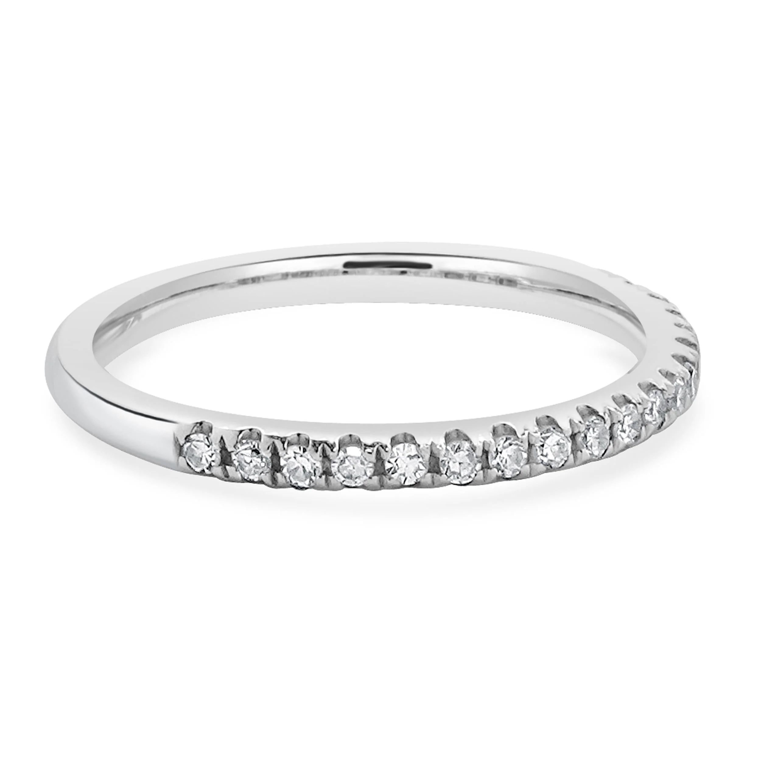 14 Karat White Gold Diamond Band - Image 4