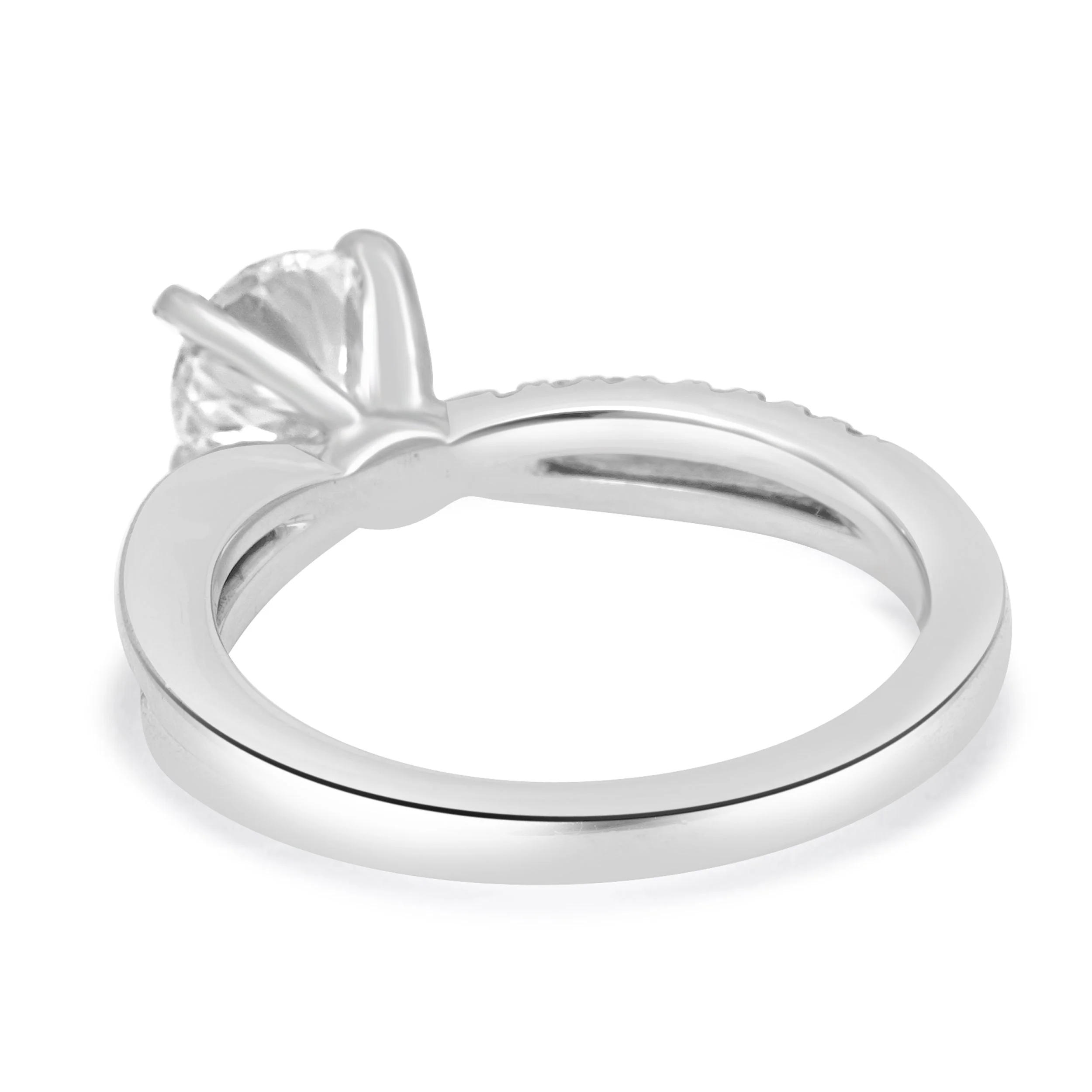 14 Karat White Gold Diamond Engagement Ring - Image 3