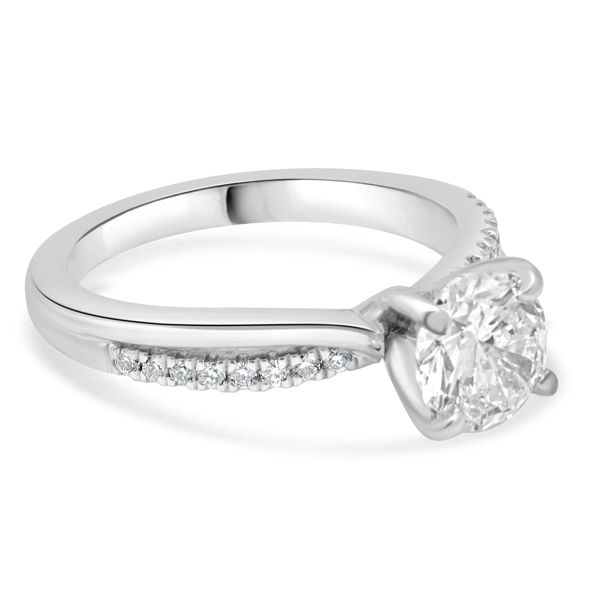 14 Karat White Gold Diamond Engagement Ring - Image 4