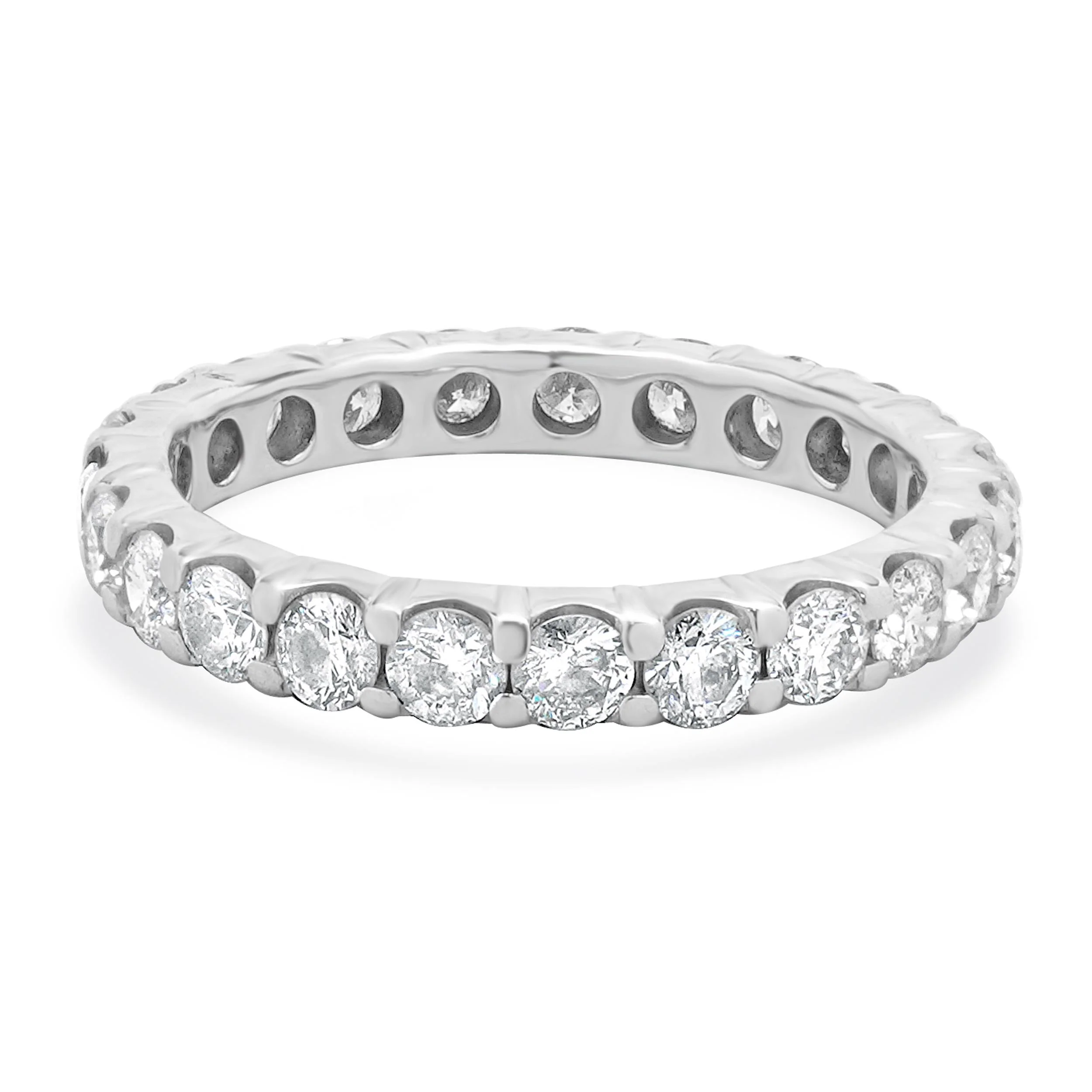 14 Karat White Gold Diamond Eternity Band - Image 2