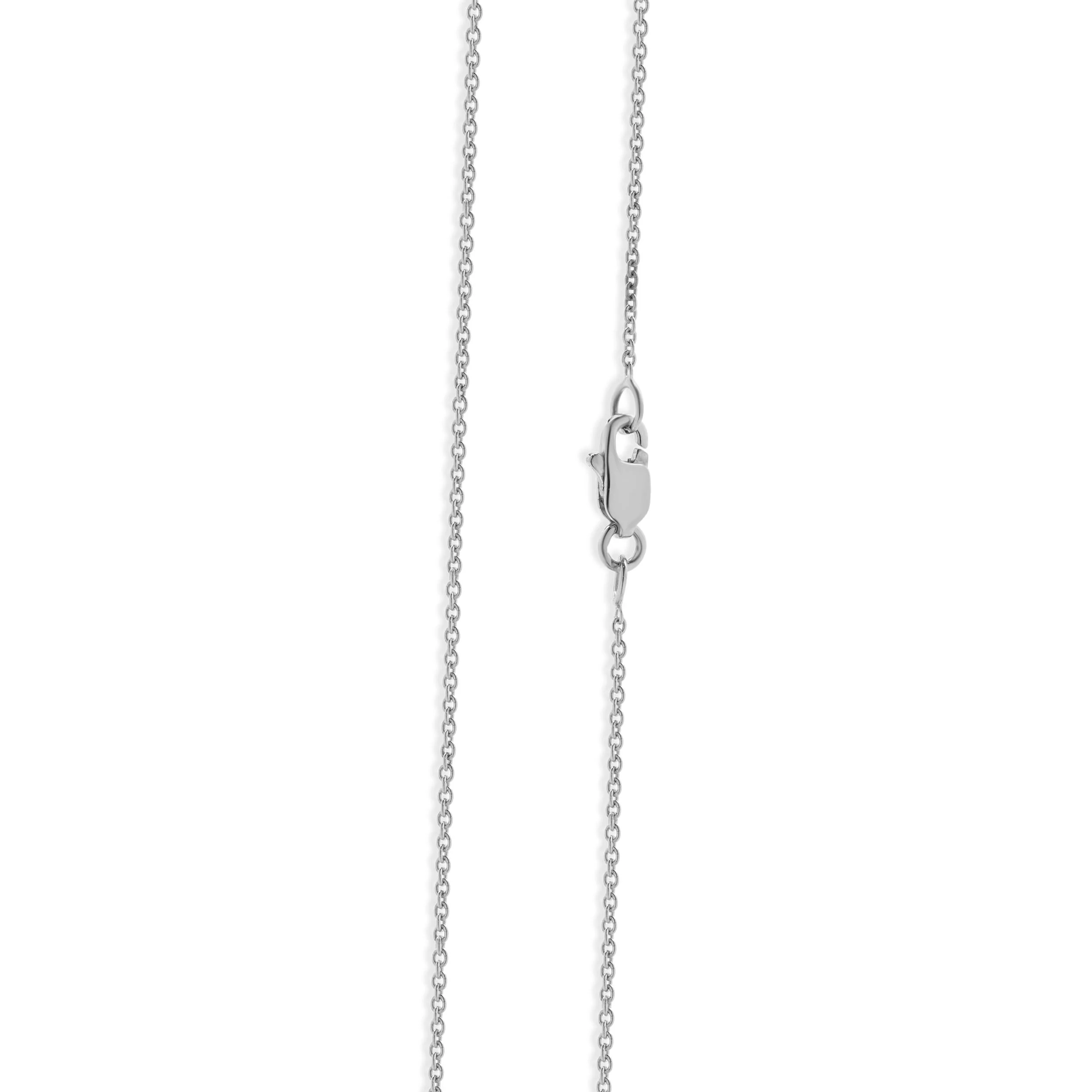 14 Karat White Gold Diamond, Garnet, Blue Topaz, Citrine, and Pearl Heart Drop Necklace - Image 4