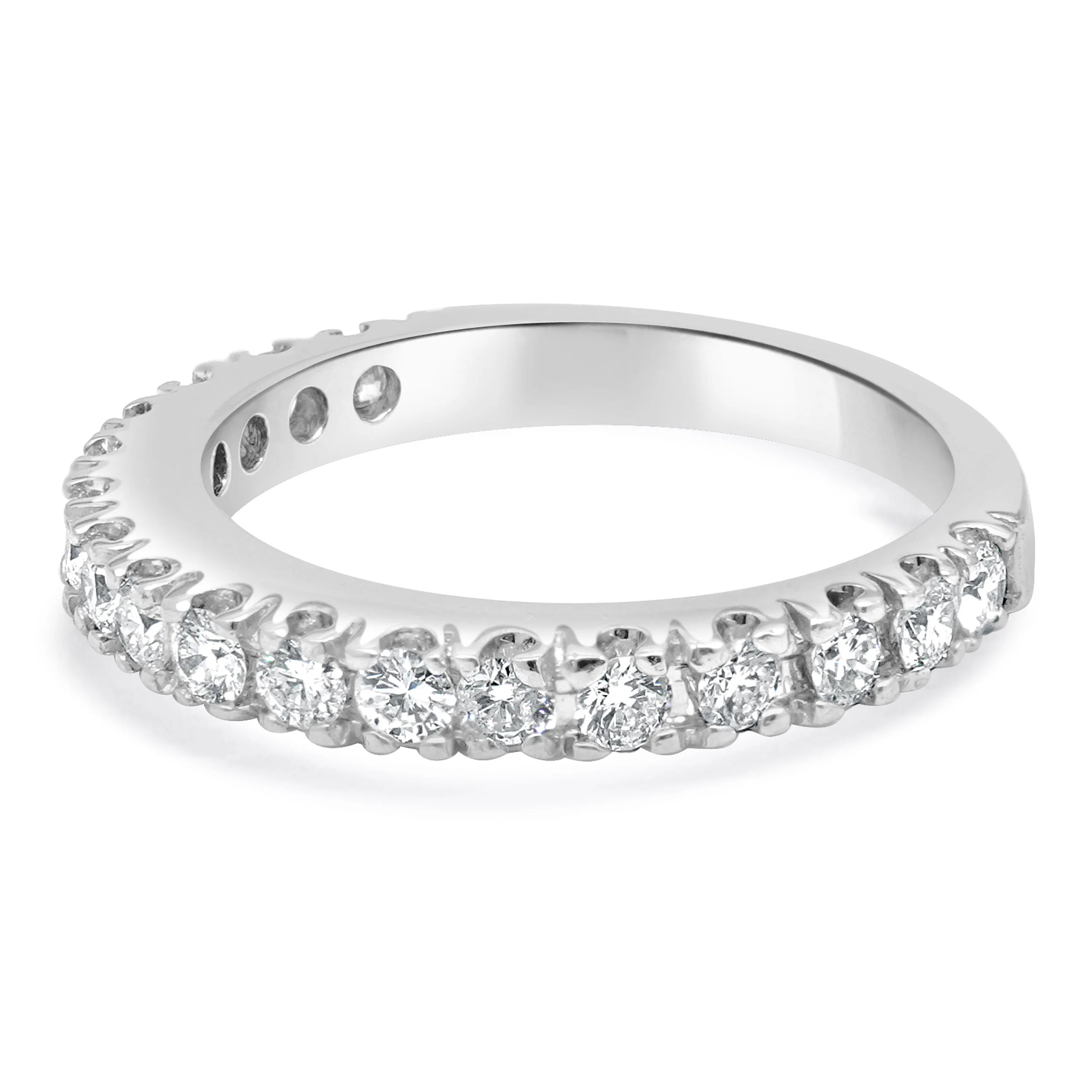 14 Karat White Gold Diamond Half Eternity Band - Image 2