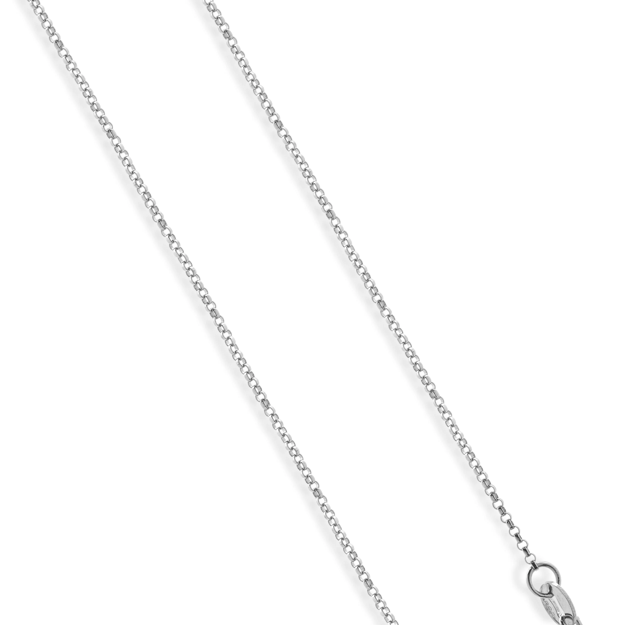 14 Karat White Gold Diamond Halo Necklace - Image 4