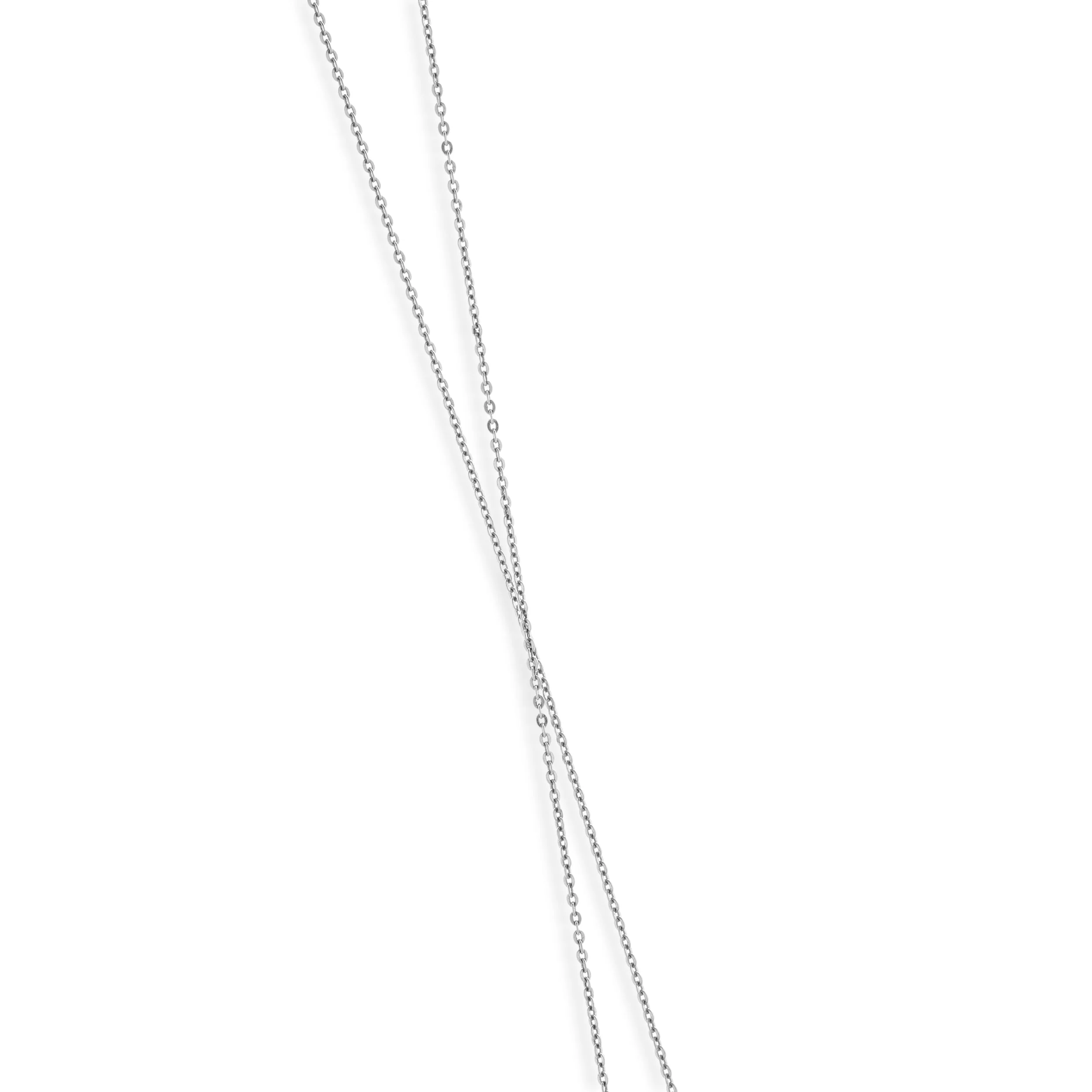 14 Karat White Gold Horizontal Bar Necklace - Image 4