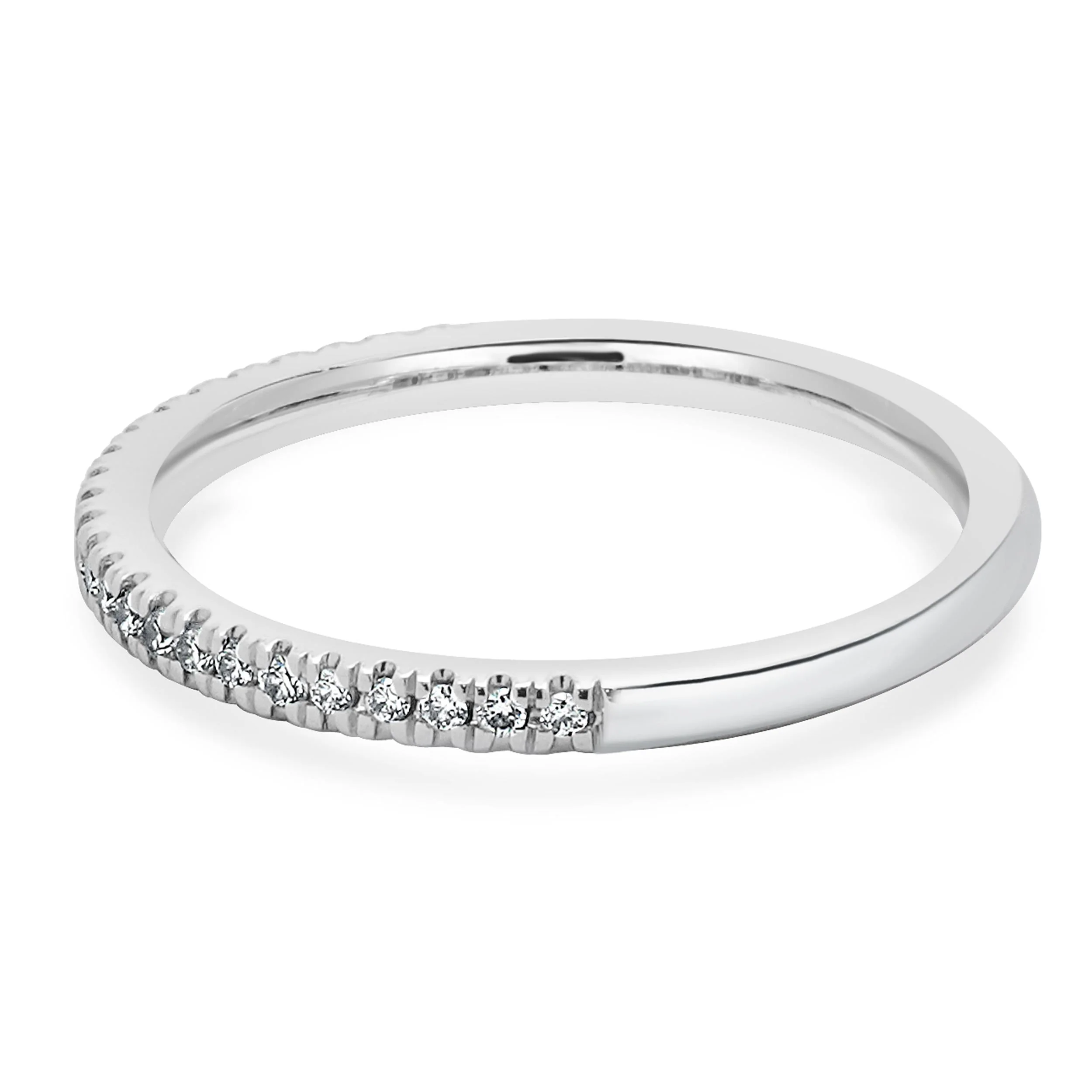 14 Karat White Gold Lab Grown Diamond Anniversary Band - Image 2