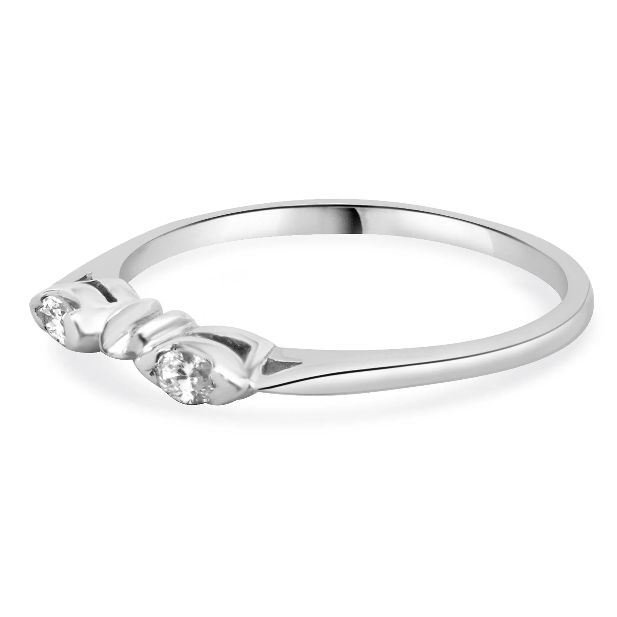 14 Karat White Gold Marquise Cut Diamond Band - Image 2