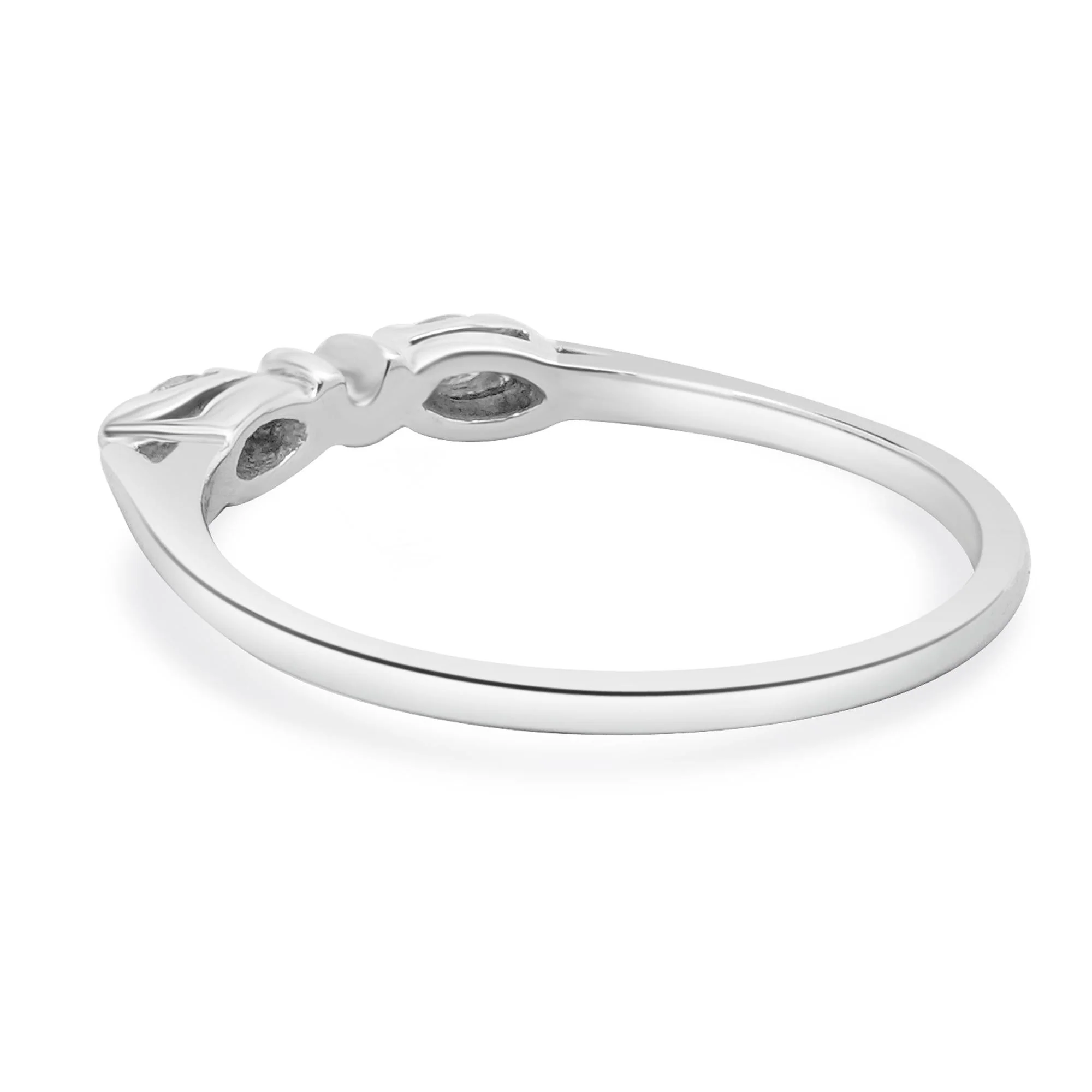 14 Karat White Gold Marquise Cut Diamond Band - Image 3