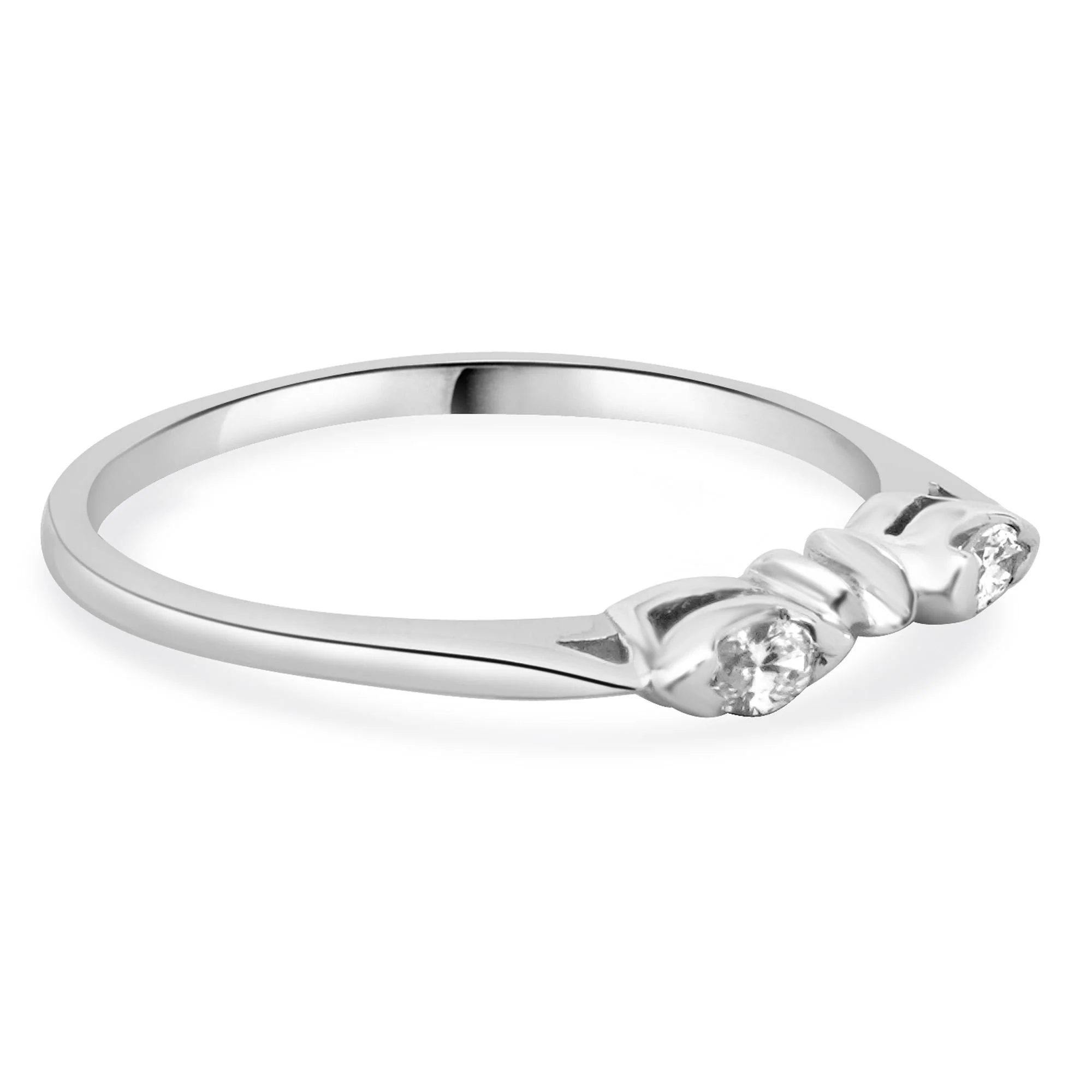 14 Karat White Gold Marquise Cut Diamond Band - Image 4