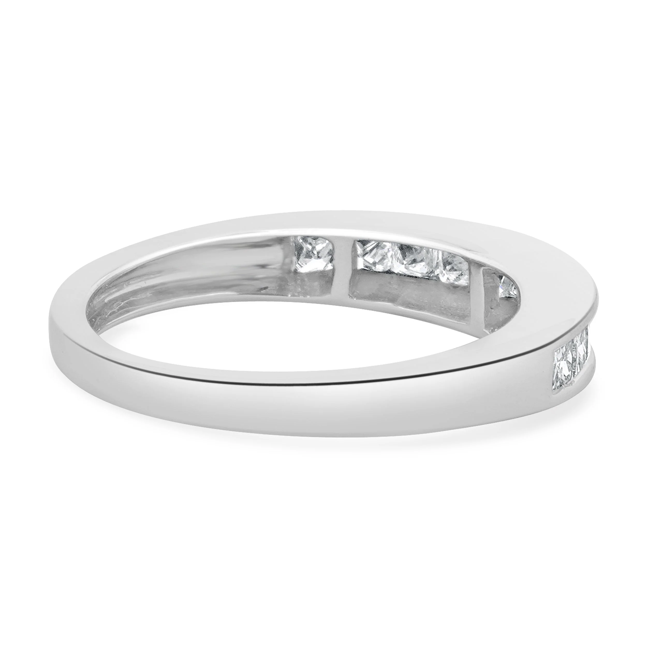 14 Karat White Gold Princess Cut Channel Set Diamond band - Image 3