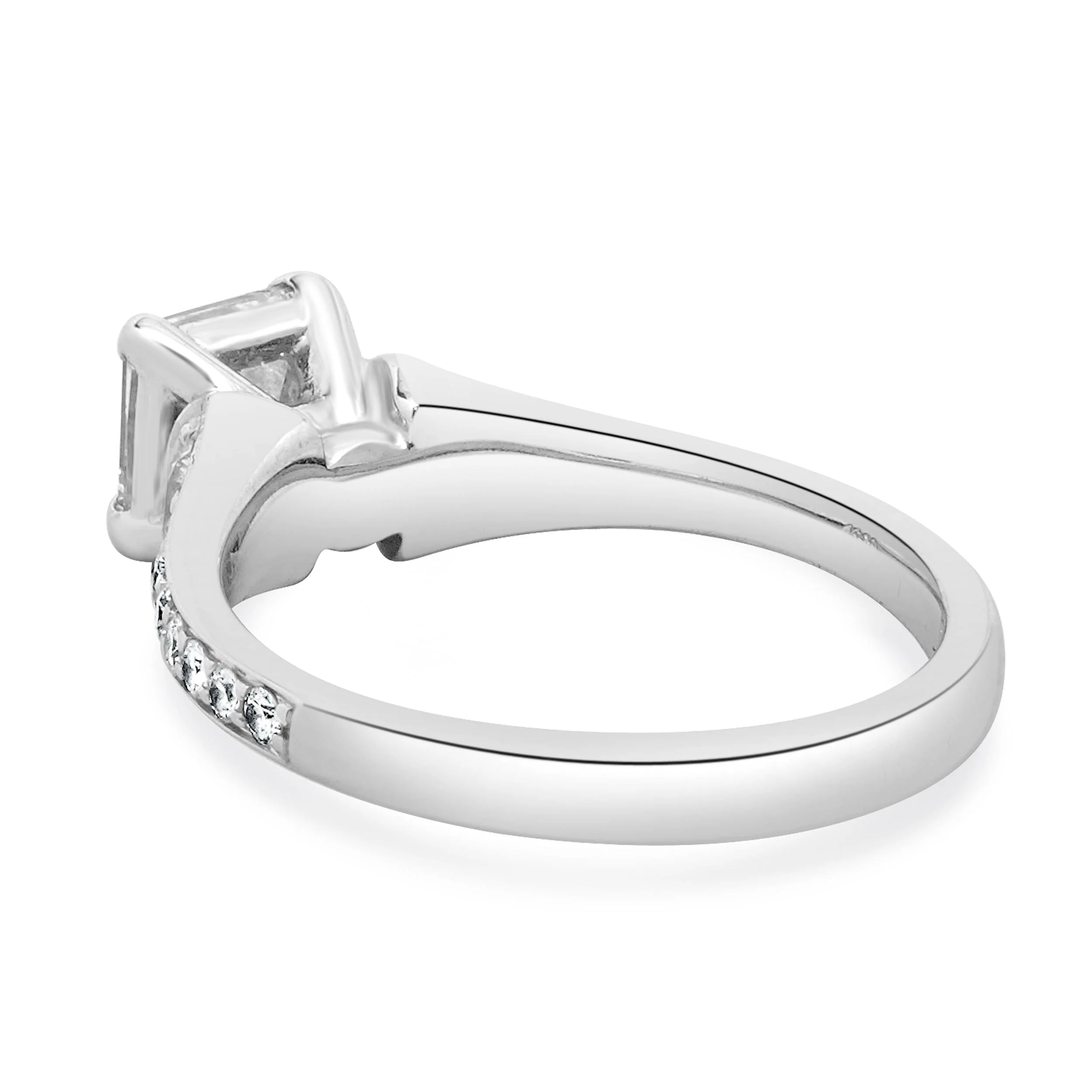 14 Karat White Gold Princess Cut Diamond Engagement Ring - Image 3