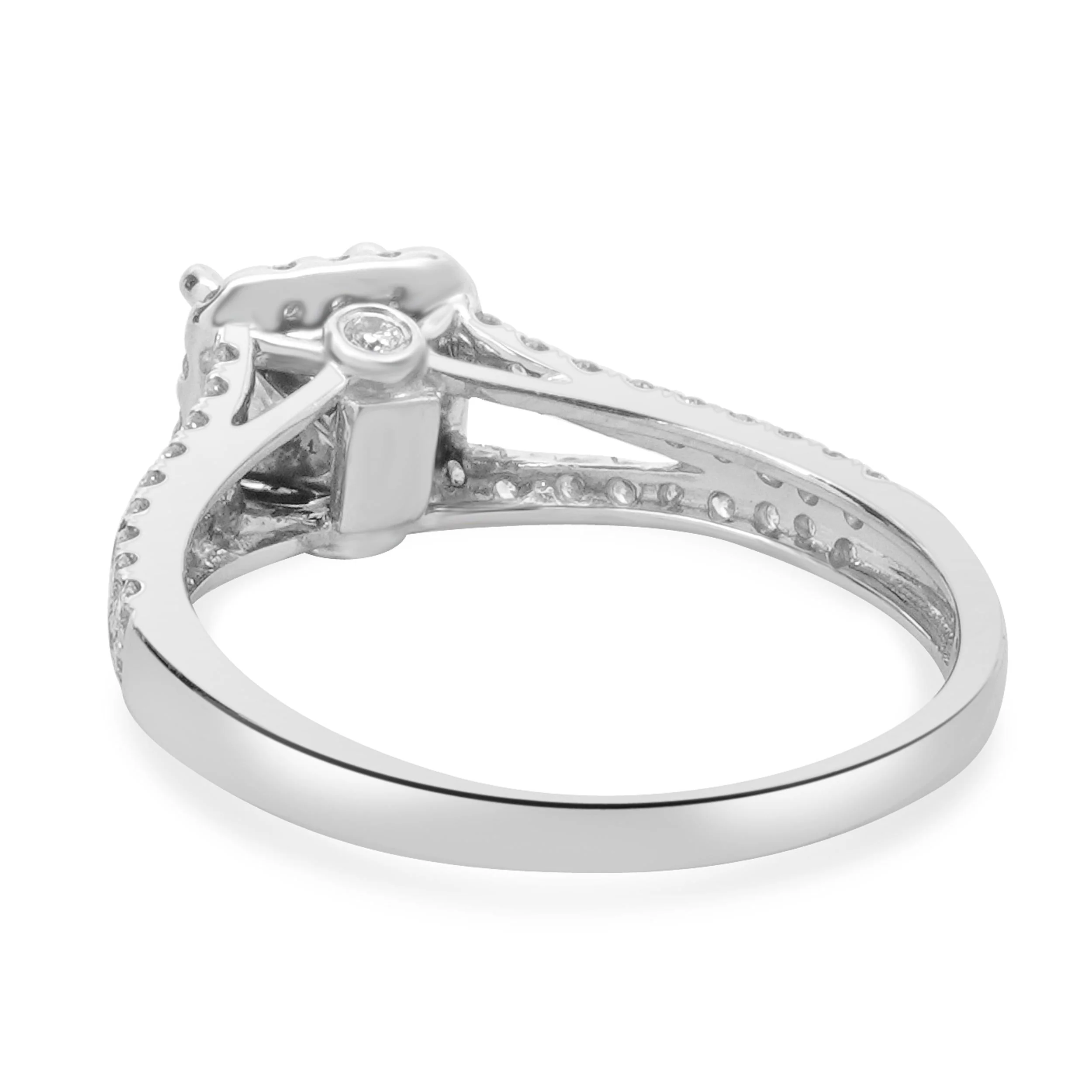 14 Karat White Gold Princess Cut Diamond Engagement Ring - Image 3