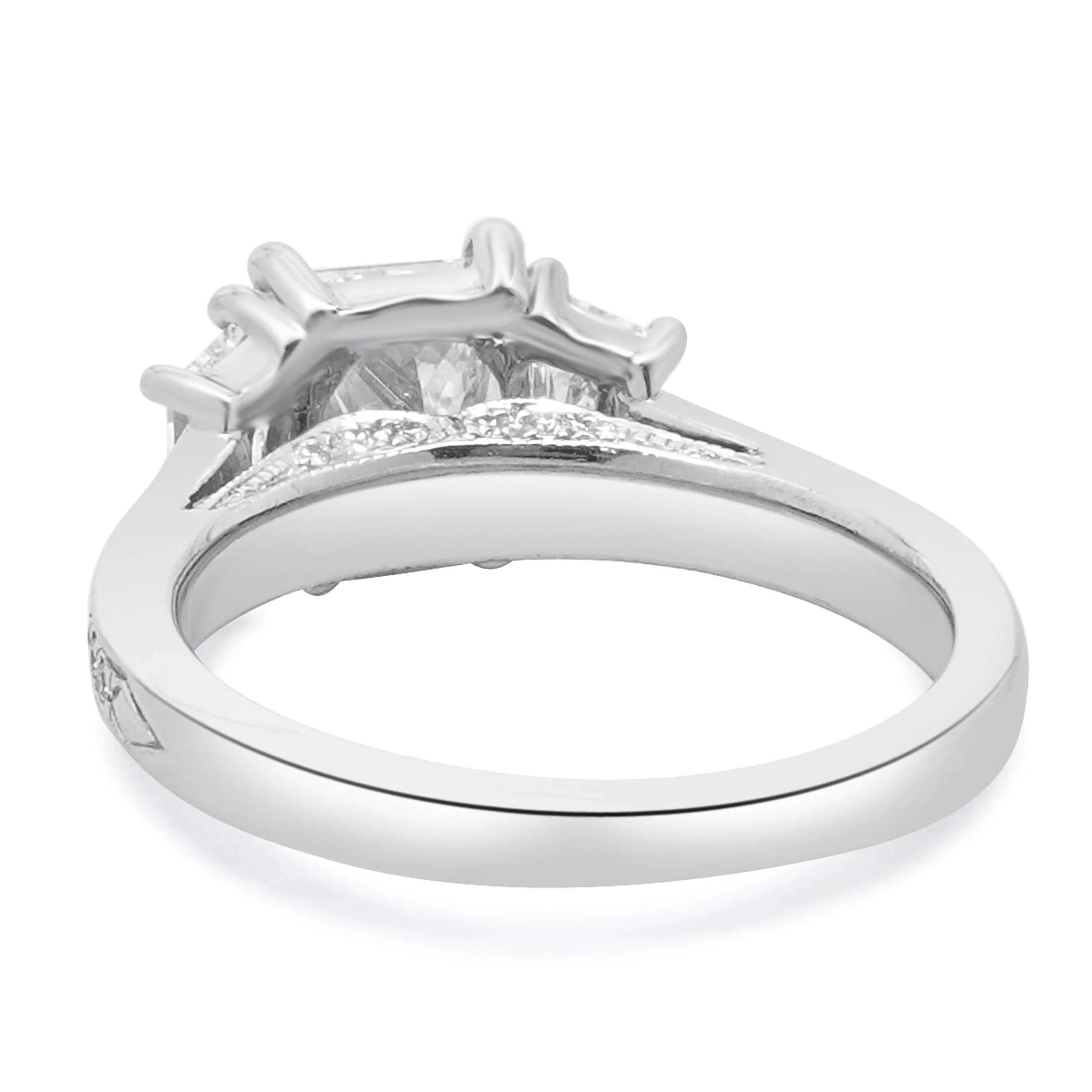 14 Karat White Gold Radiant Cut Diamond Engagement Ring - Image 4