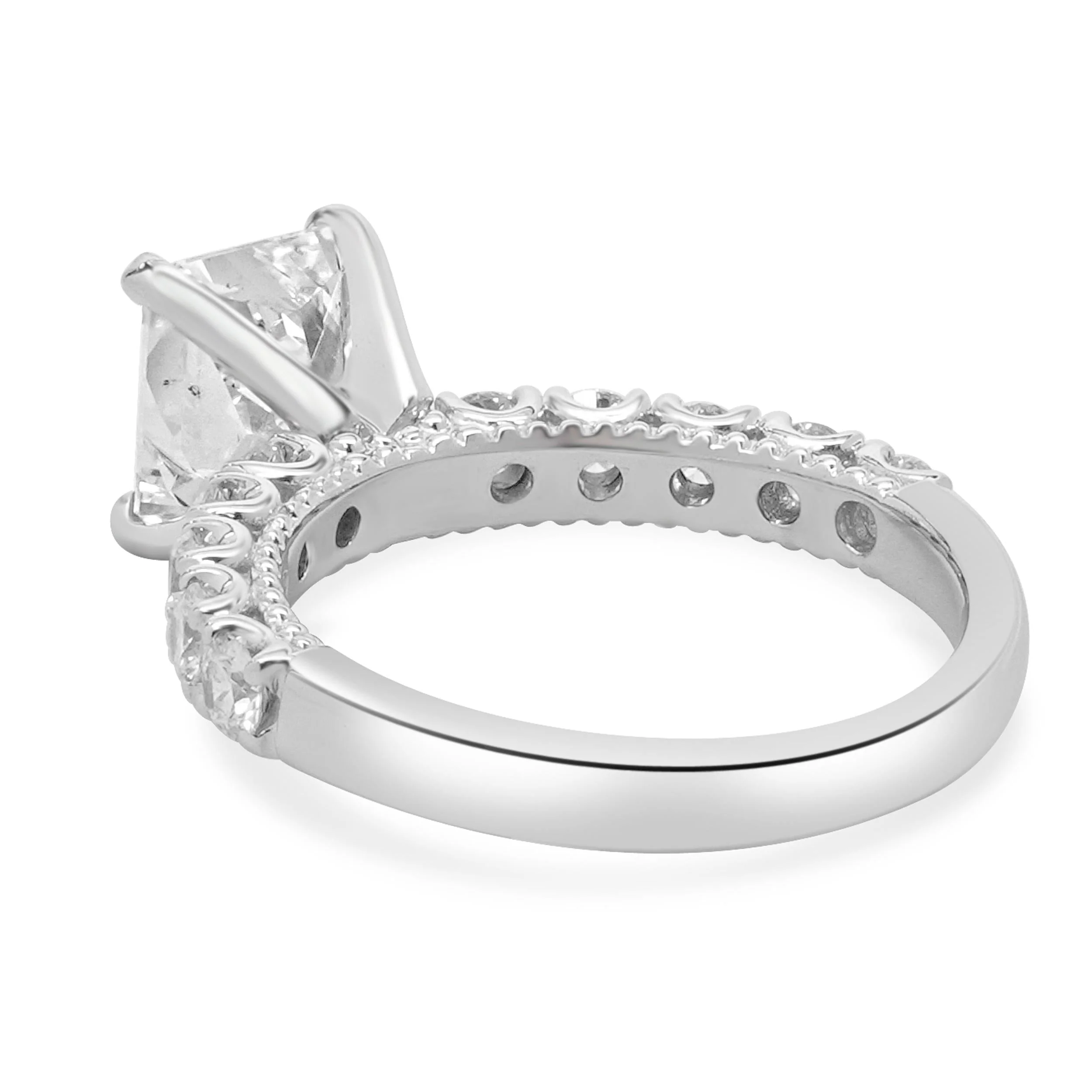 14 Karat White Gold Radiant Cut Diamond Engagement Ring - Image 3