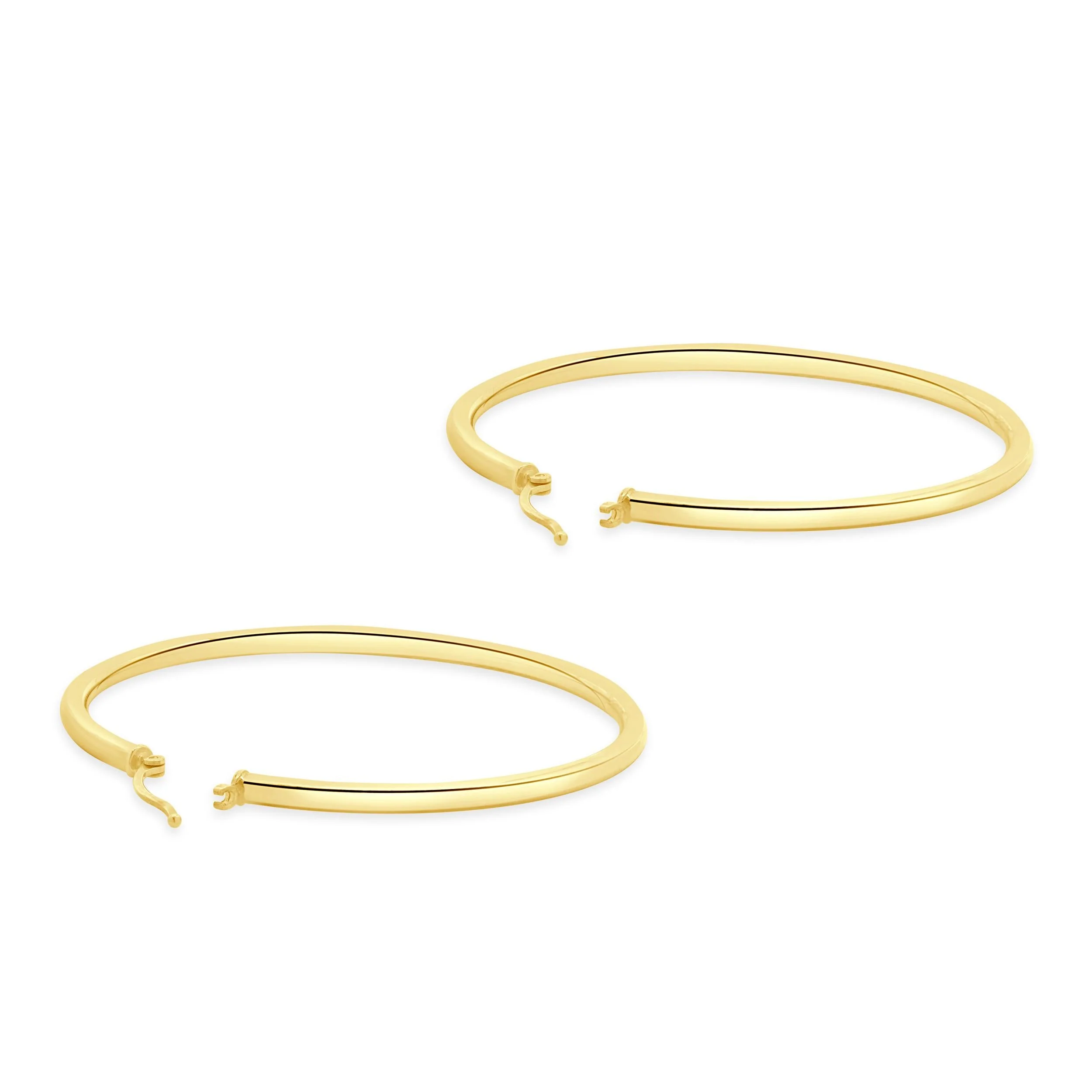 14 Karat Yellow Gold 50MM Hoop Earrings - Image 4