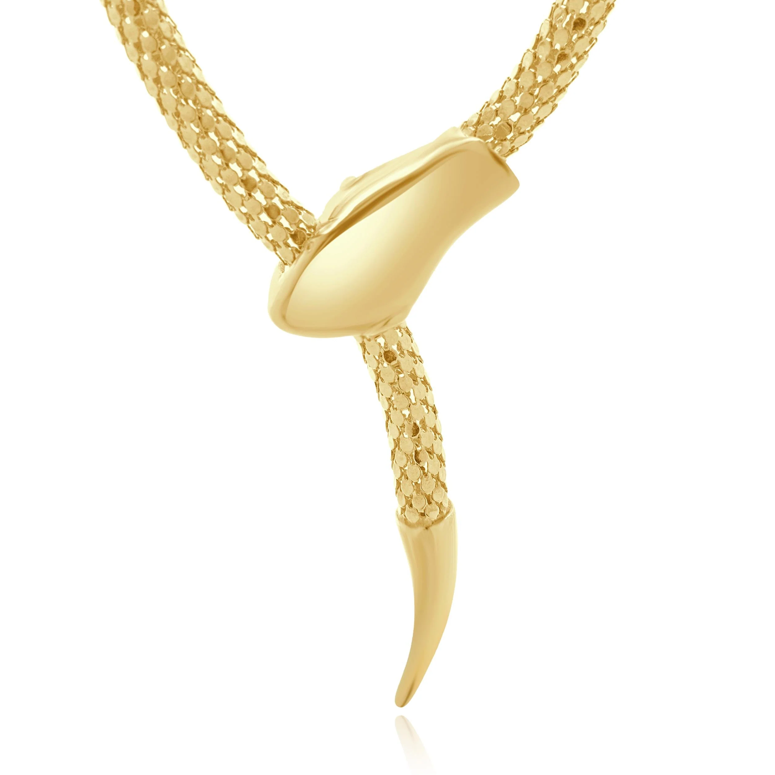 14 Karat Yellow Gold Adjustable Snake Necklace - Image 2