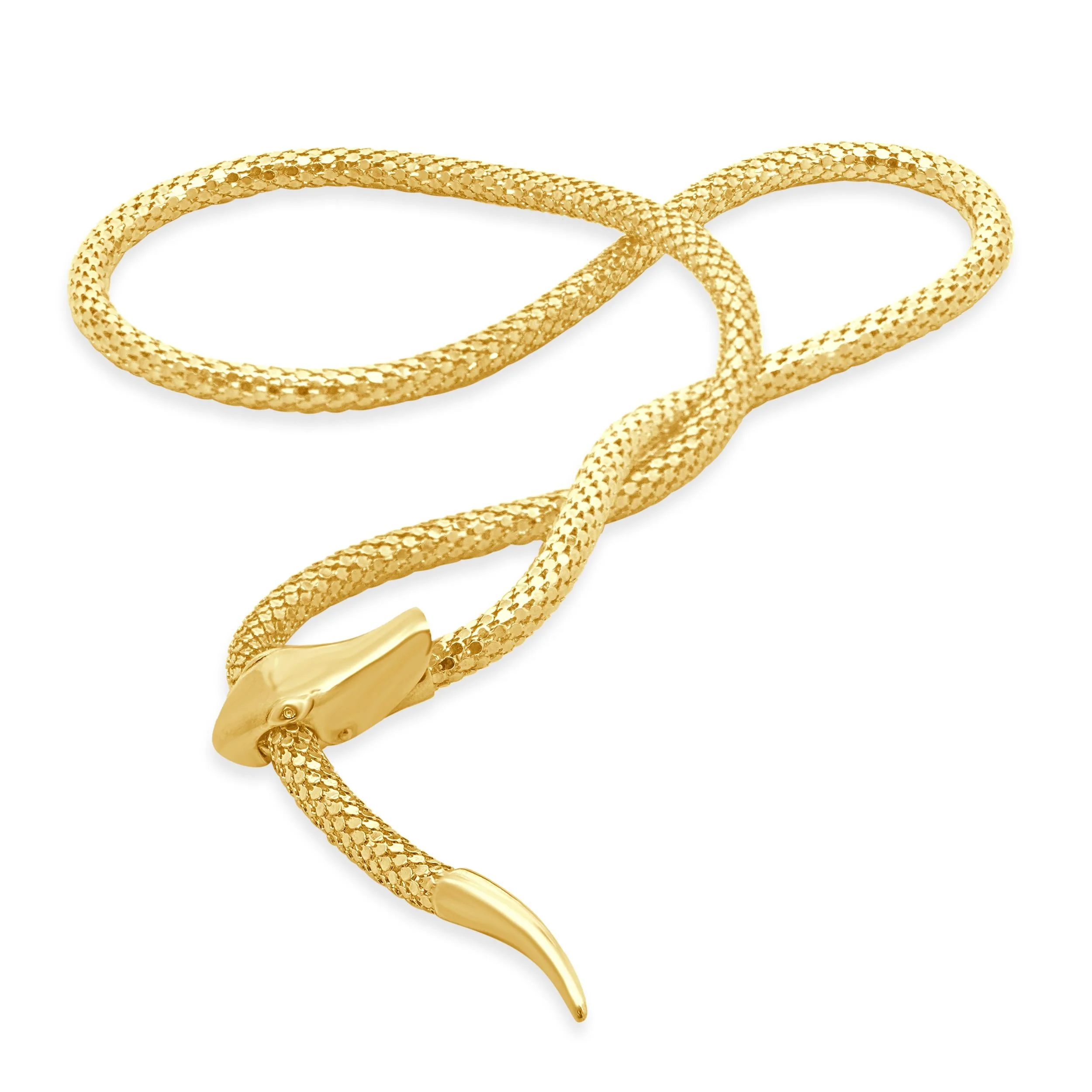 14 Karat Yellow Gold Adjustable Snake Necklace - Image 4
