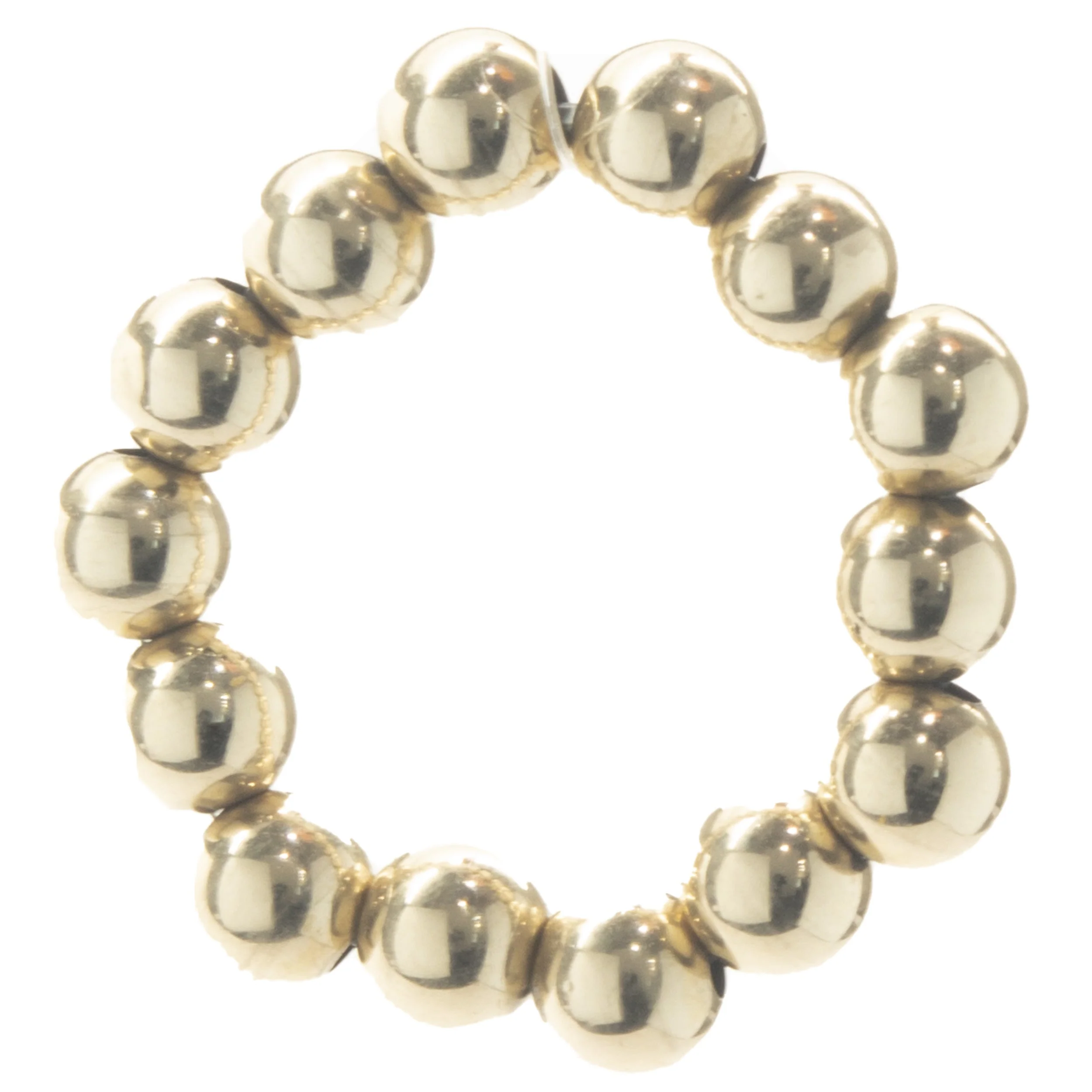 14 Karat Yellow Gold Beaded Flex Ring - Image 3