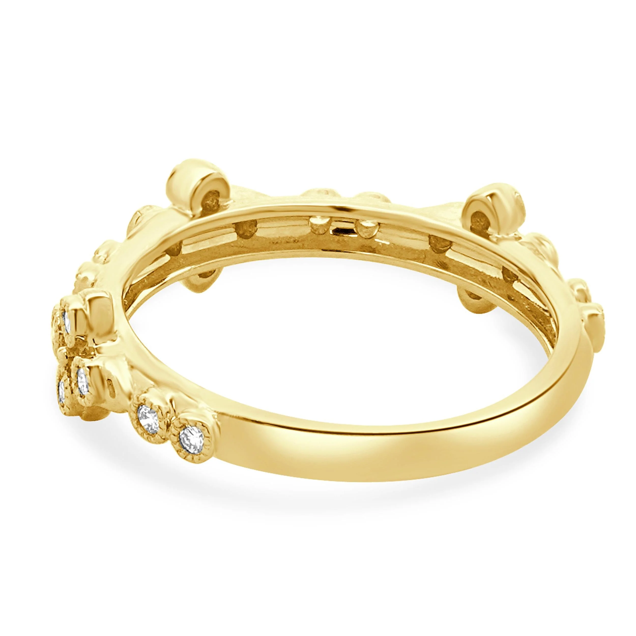 14 Karat Yellow Gold Bezel Set Diamond Band - Image 3