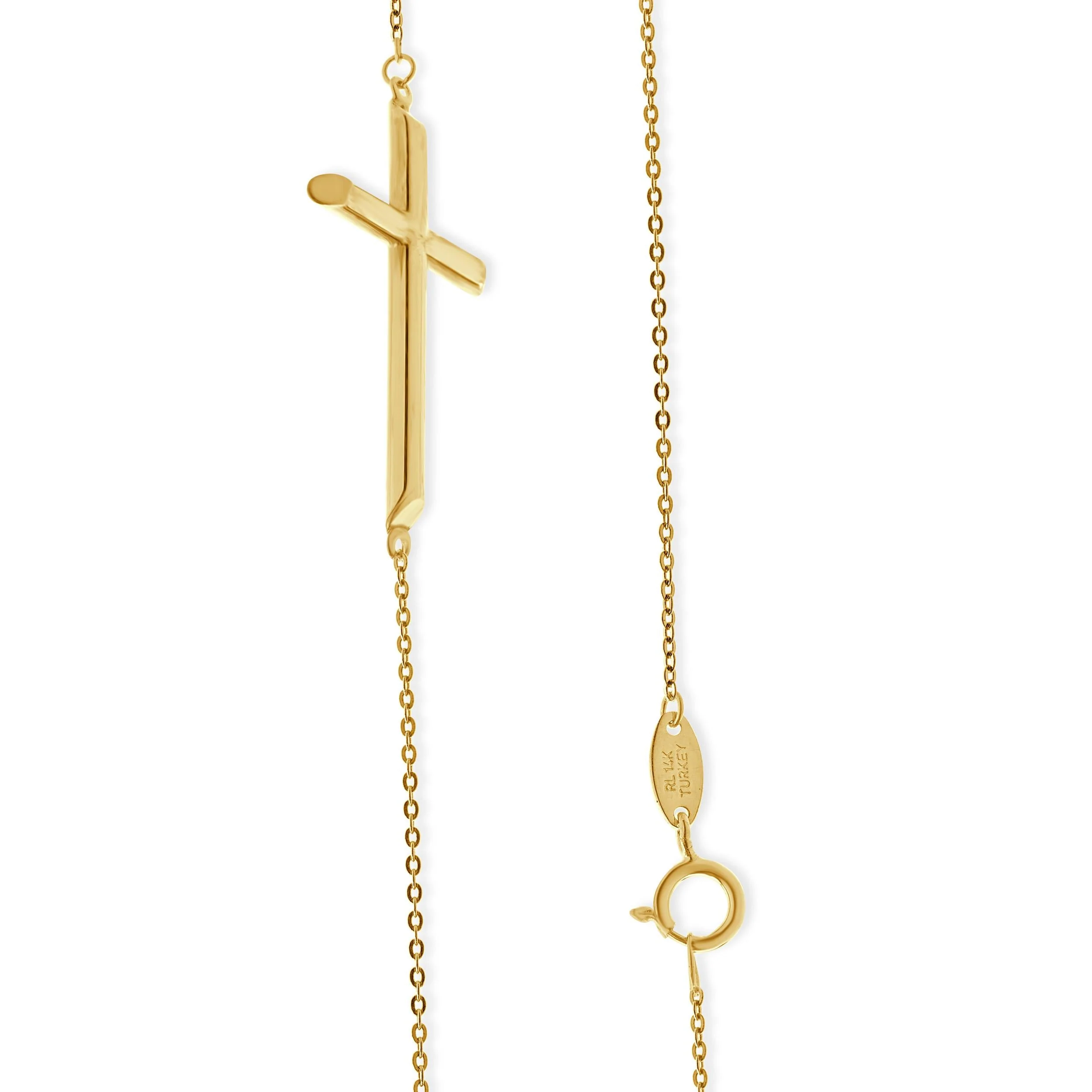 14 Karat Yellow Gold Cross Necklace - Image 4