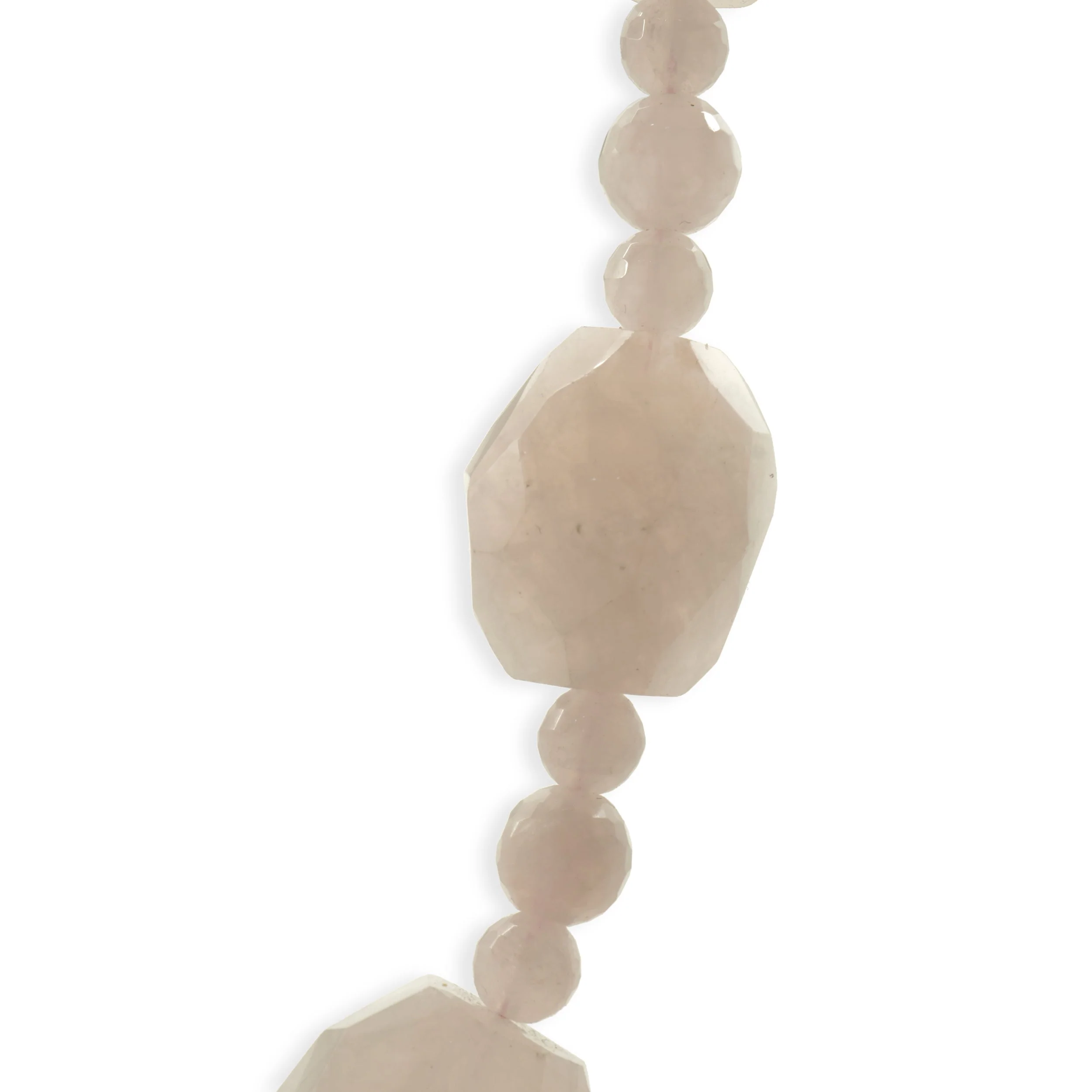 14 Karat Yellow Gold Faceted Rose Quartz Necklace - Image 3