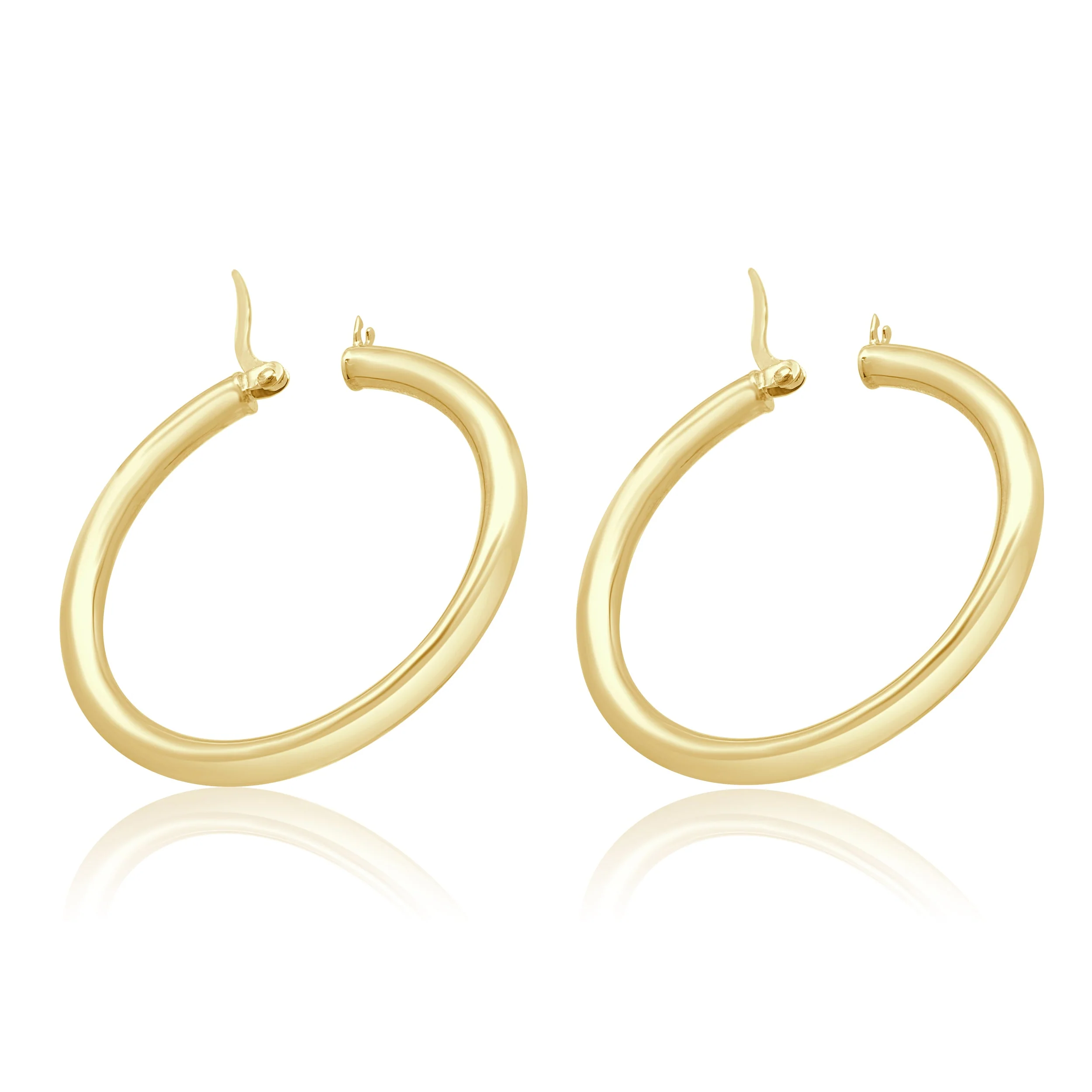 14 Karat Yellow Gold Hoop Earrings - Image 4