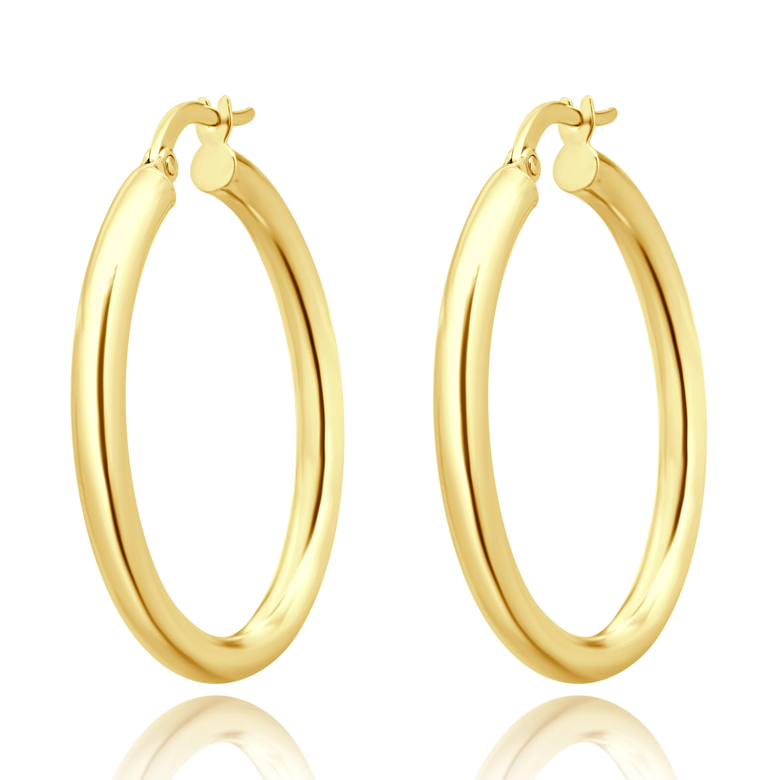 14 Karat Yellow Gold Hoop Earrings