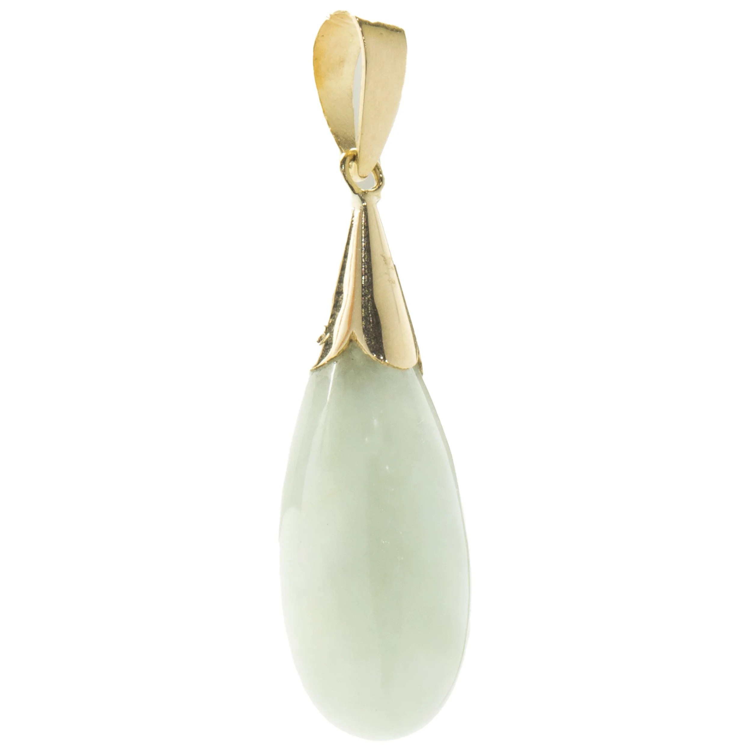 14 Karat Yellow Gold Jade Pendant - Image 4