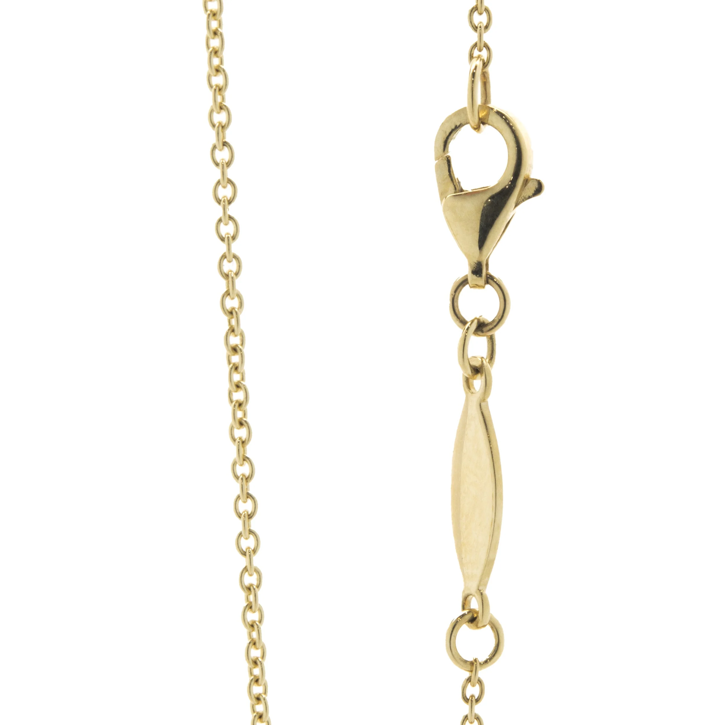 14 Karat Yellow Gold Miracle Set Diamond Flower Necklace - Image 4
