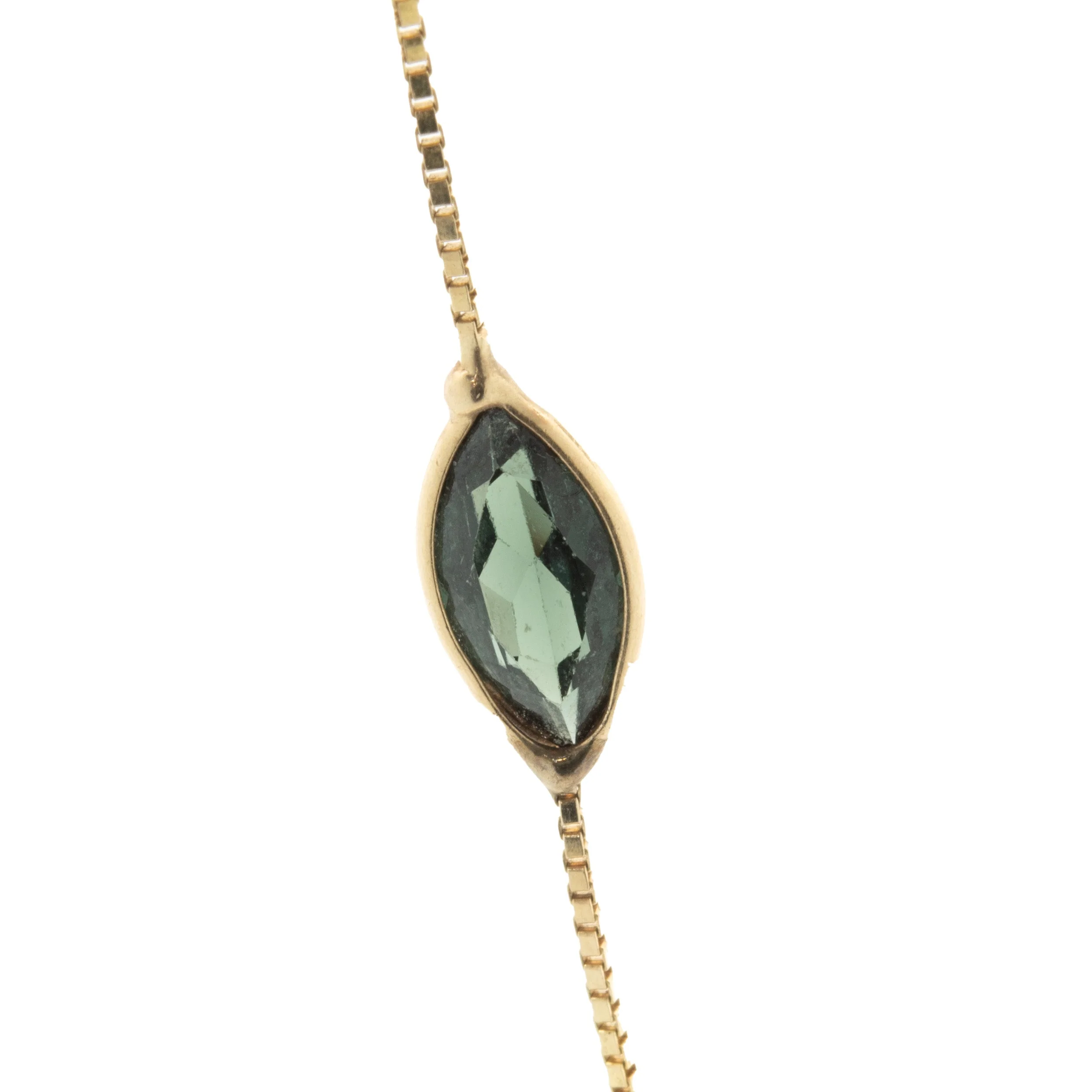 14 Karat Yellow Gold Multi Gemstone Multi Shape Bezel Set Necklace - Image 2