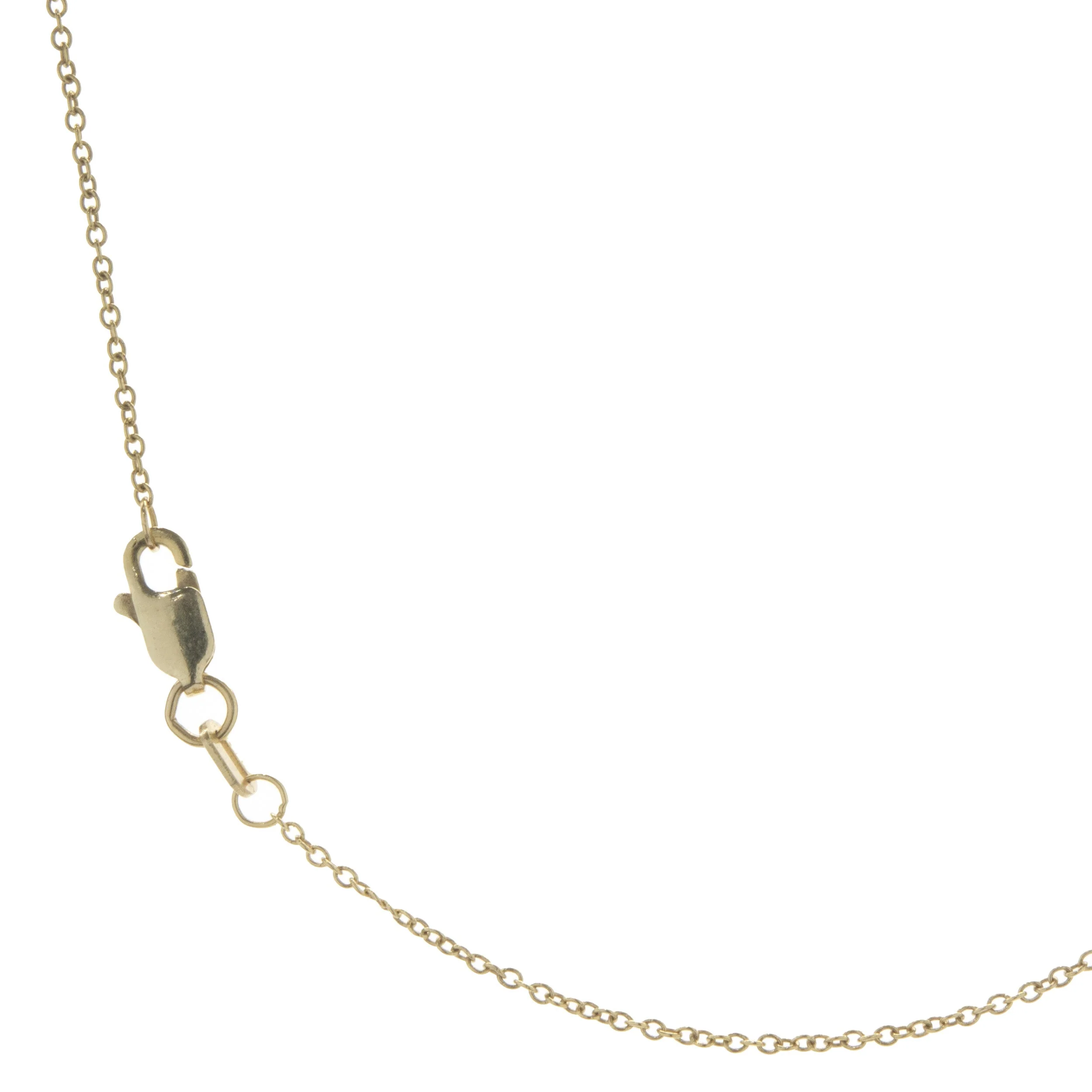 14 Karat Yellow Gold Round and Baguette Diamond and Sapphire Evil Eye Necklace - Image 3