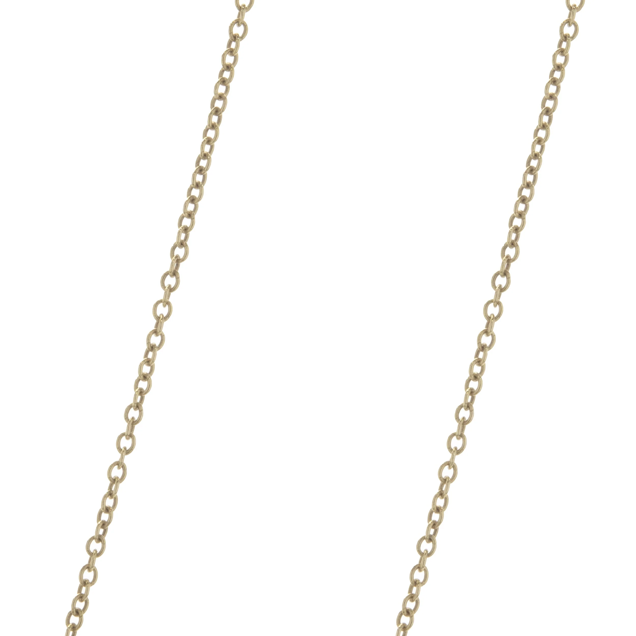 14 Karat Yellow Gold Round and Baguette Diamond and Sapphire Evil Eye Necklace - Image 4