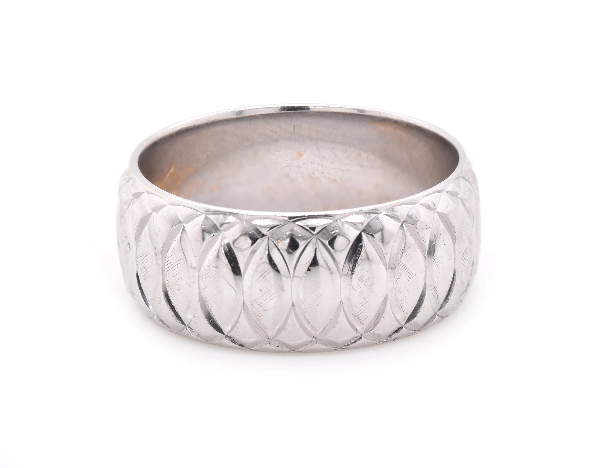 14k Two Tone Gold Men's Wedding Band - Image 4